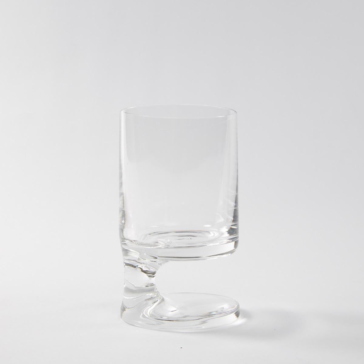 Mid-20th Century Space Age Crystal 1970s Drinking Glasses by Italian Designer Joe Colombo