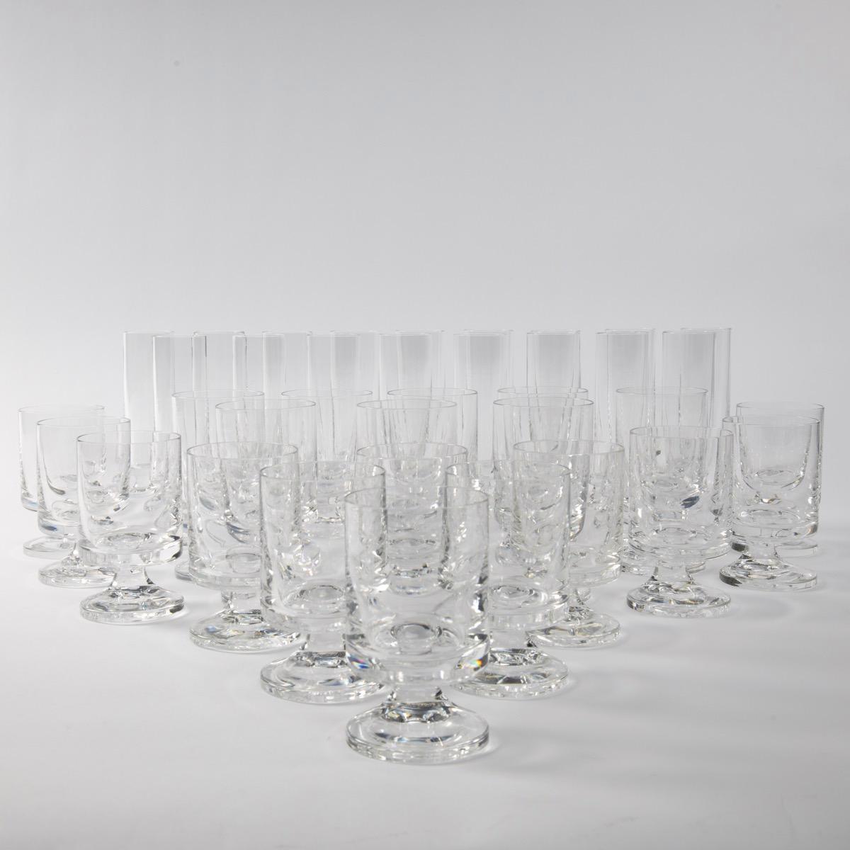 Space Age Crystal 1970s Drinking Glasses by Italian Designer Joe Colombo 3