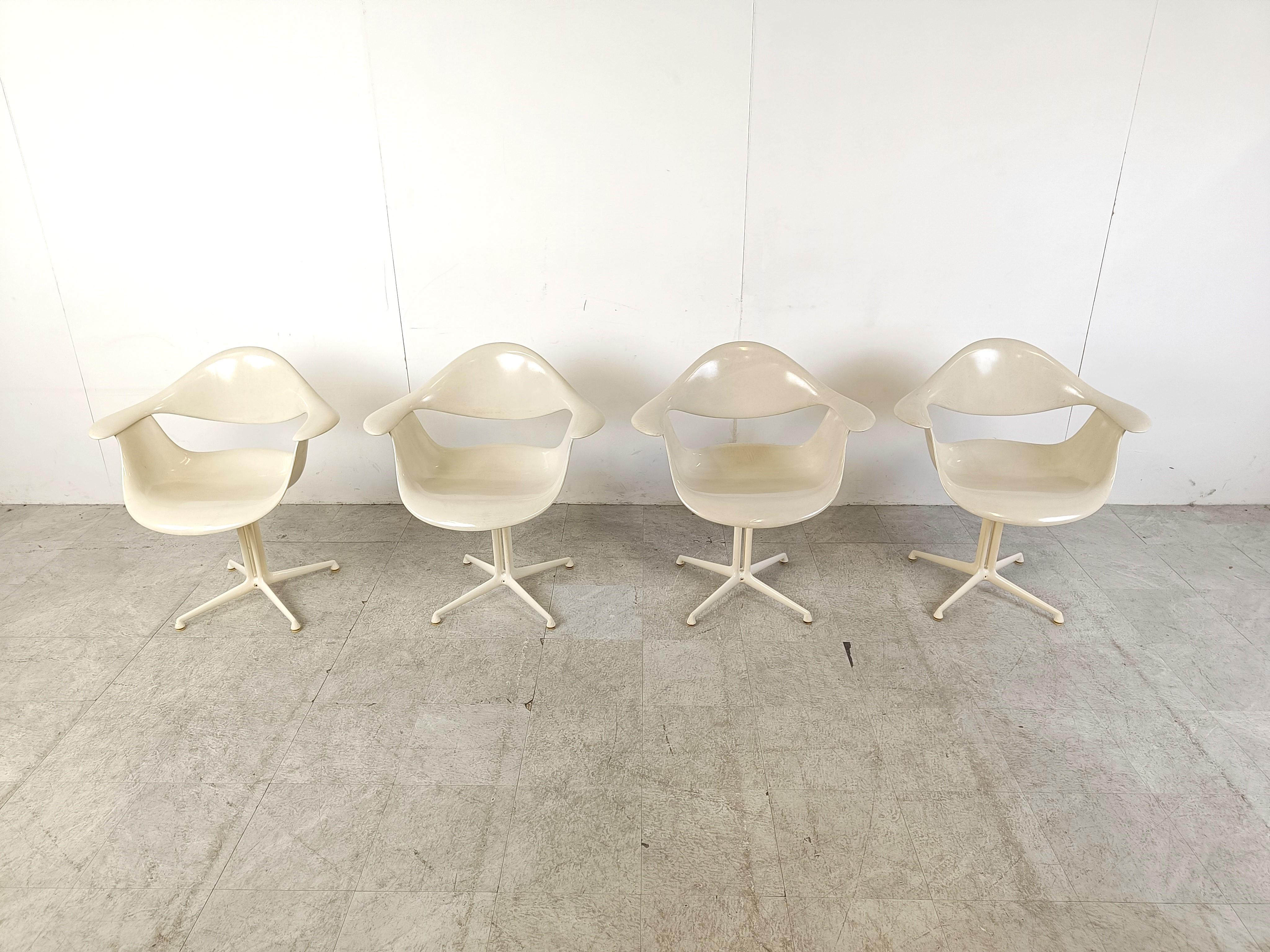 Sedie Daf dell'era spaziale di George Nelson per Herman Miller, set di 4 pezzi In condizioni buone in vendita a Leuven, Vlaams Gewest