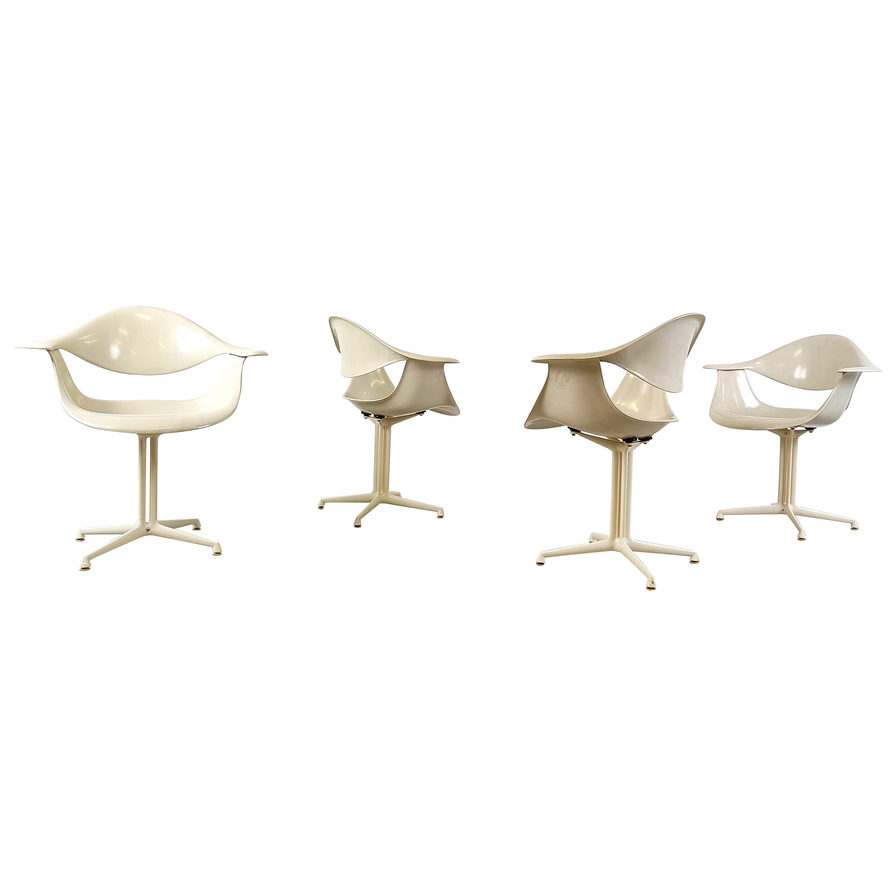 Sedie Daf dell'era spaziale di George Nelson per Herman Miller, set di 4 pezzi