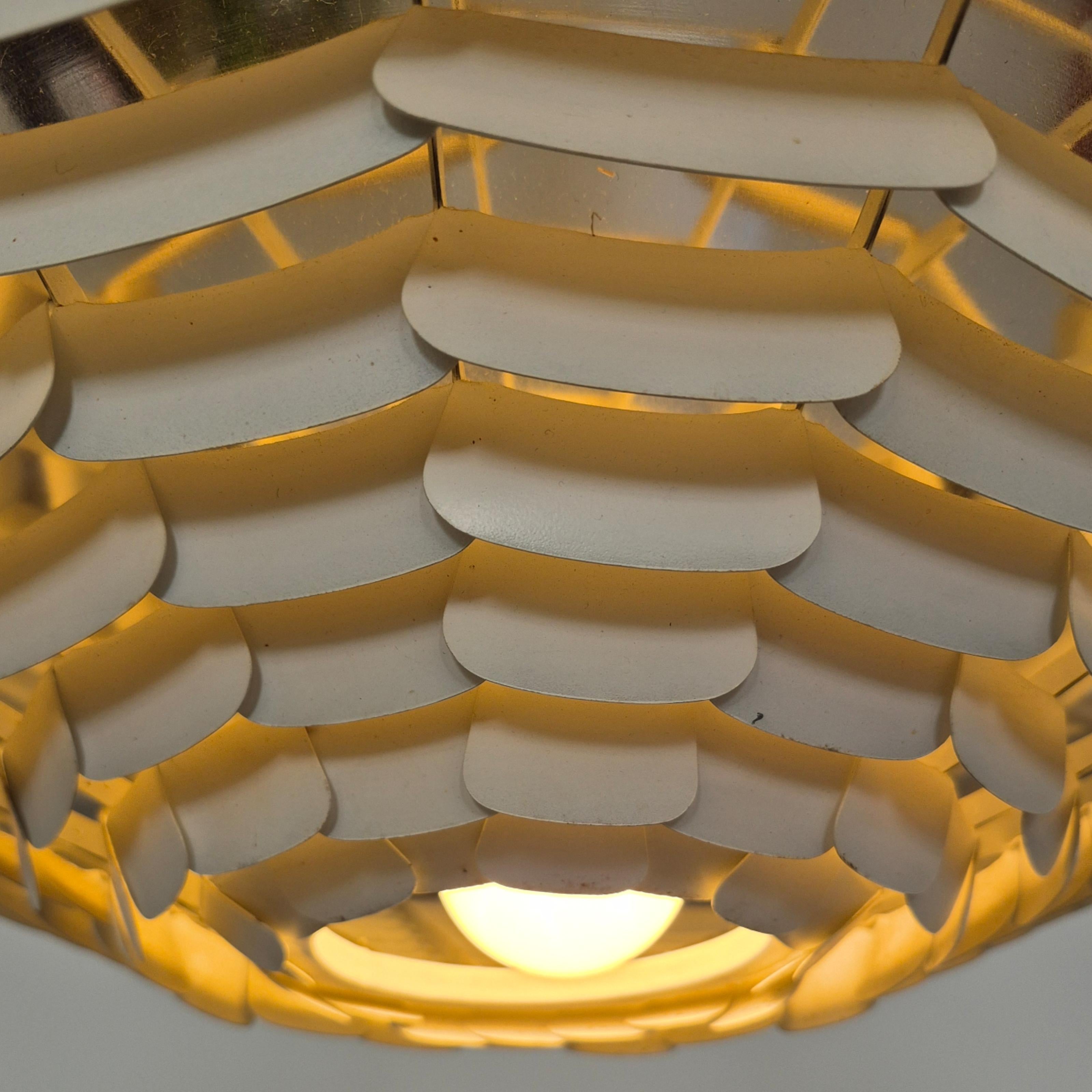 Metal Space age danish pendant lamp, Denmark 1960s For Sale