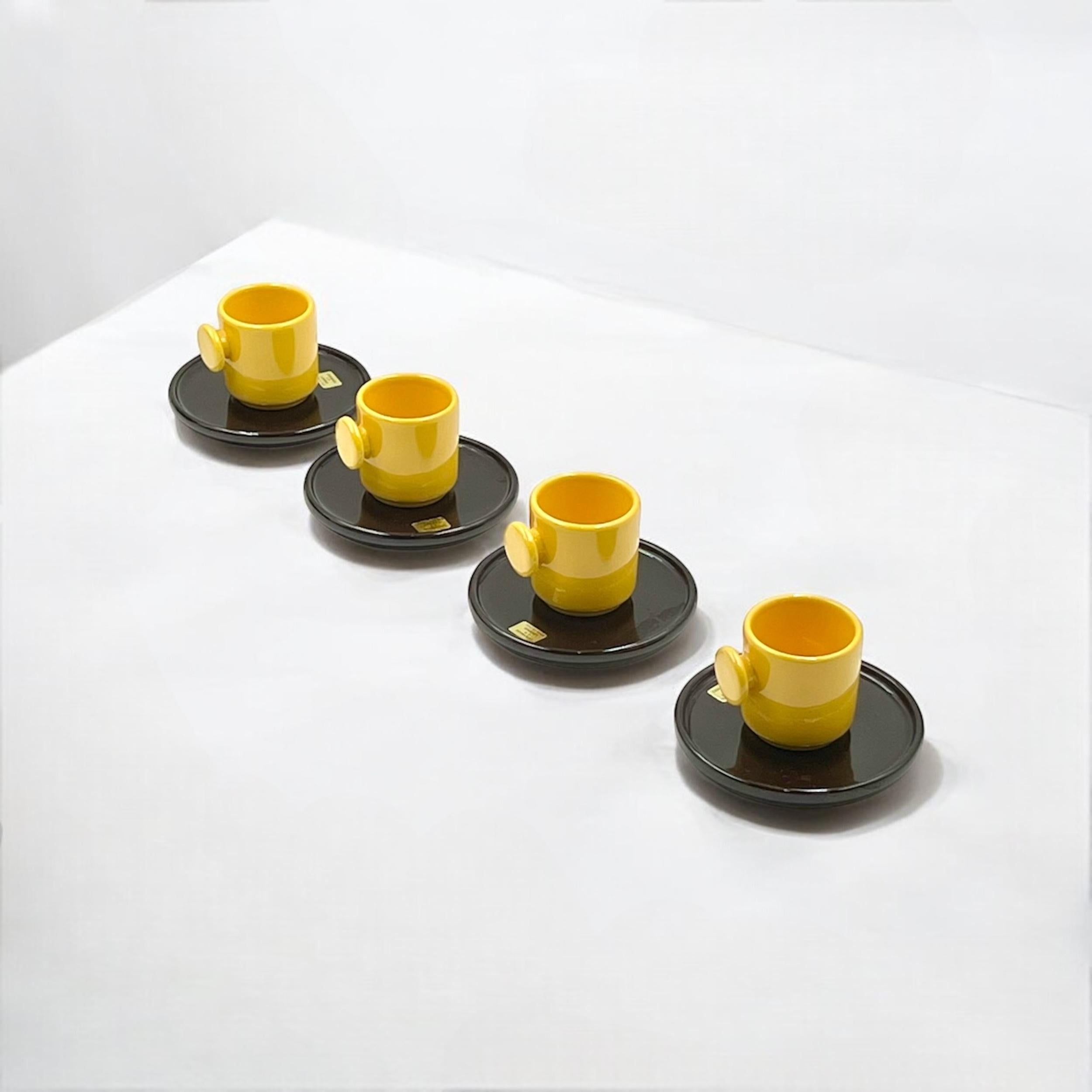 Space Age Design 70s Ceramic Coffee Set by 4P Pareschi Laveno 3