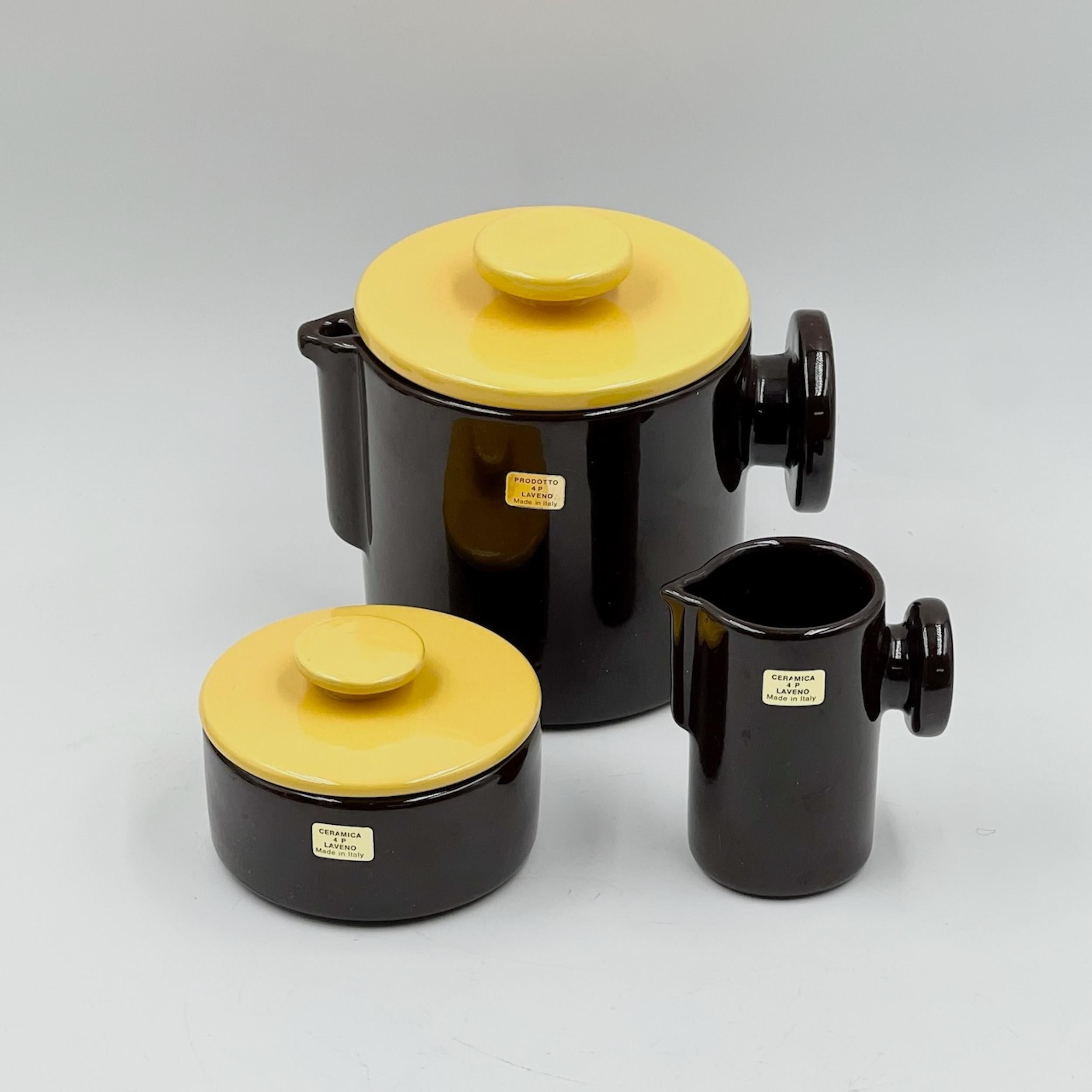 Space Age Design 70s Ceramic Coffee Set by 4P Pareschi Laveno 4