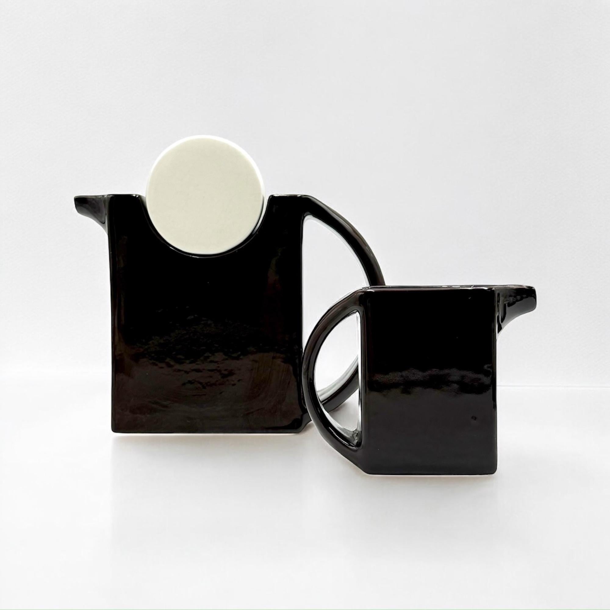 Space Age Design 70s Ceramic Coffee Set by Sele Arte Italy, Brown and Sculptural 6