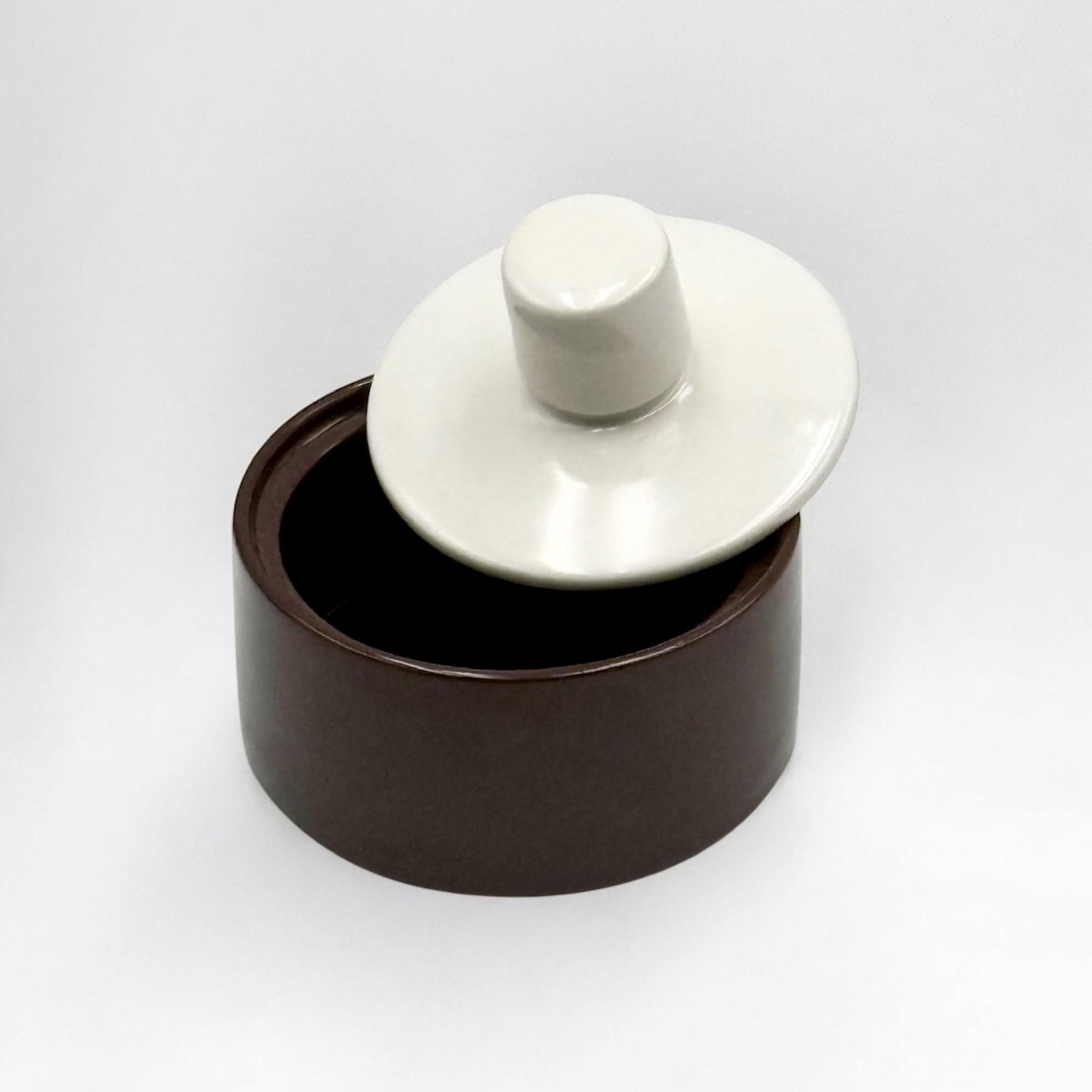Space Age Design 70s Ceramic Coffee Set by Sele Arte Italy, Brown and Sculptural 2