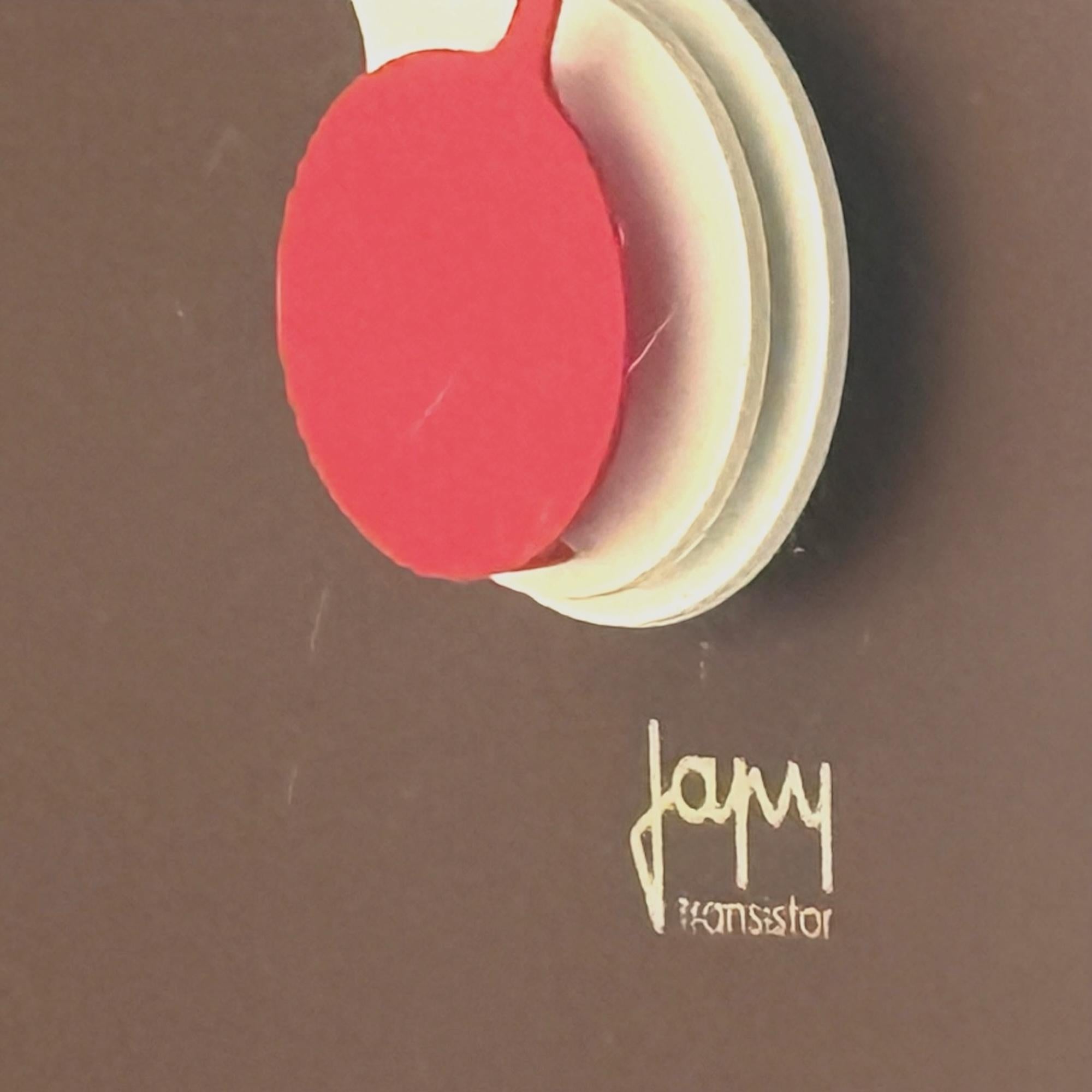 Horloge Space Age Design aux teintes crème et marron par Japy of France, 1970 en vente 2