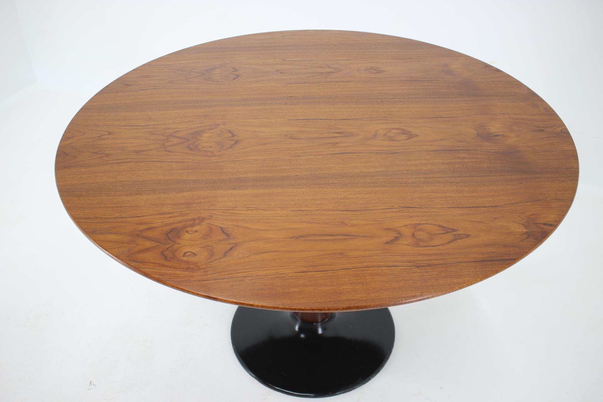 Space Age 1970s Teak Round Dining table , Czechoslovakia