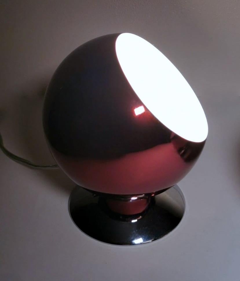 Space Age Design Eye Ball Gepo Pair of Dutch Colored Aluminum Abat-Jour For Sale 8