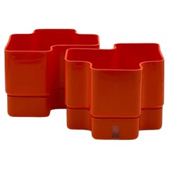 Retro Space Age Design Planters Micheal McCann for Programma Vastill, 1970s, Set of 2