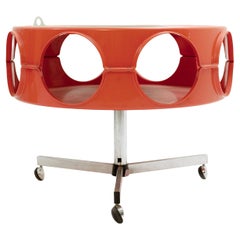 Space Age Design Vintage Mobile ‘Rotobar’ Table by Curver Brunssum, 1971