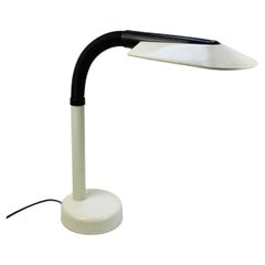 Vintage Space Age Desk lamp Fagerhults cream white Scandinavian 1970 Sweden
