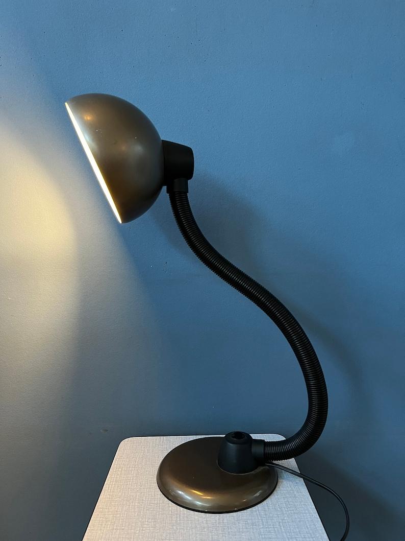 Metal Space Age Desk Lamp with Adjustable Arm, 1970s For Sale