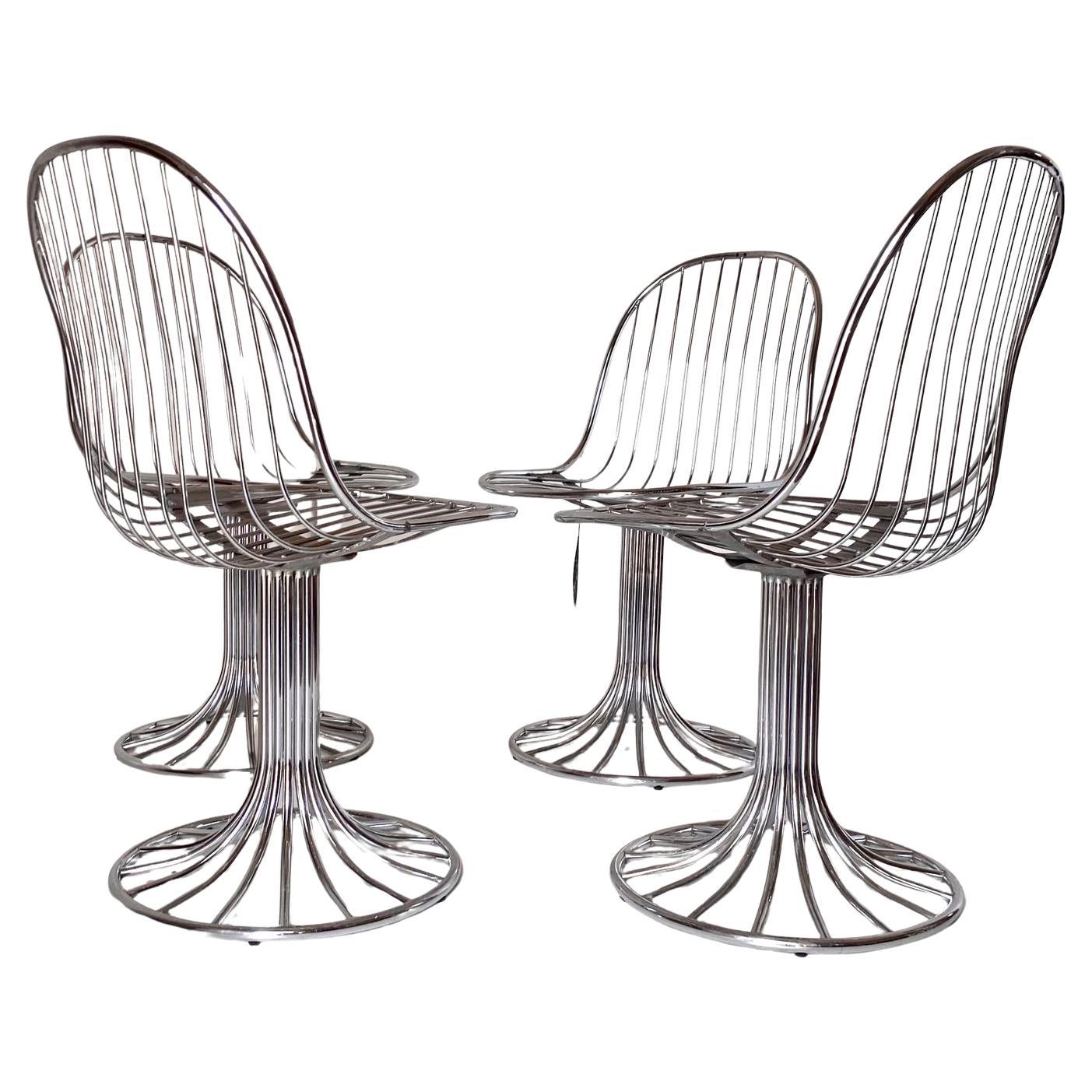 Space Age Dining Sillas Margot, Gastone Rinaldi para RIMA, Italia 1968 Era espacial en venta