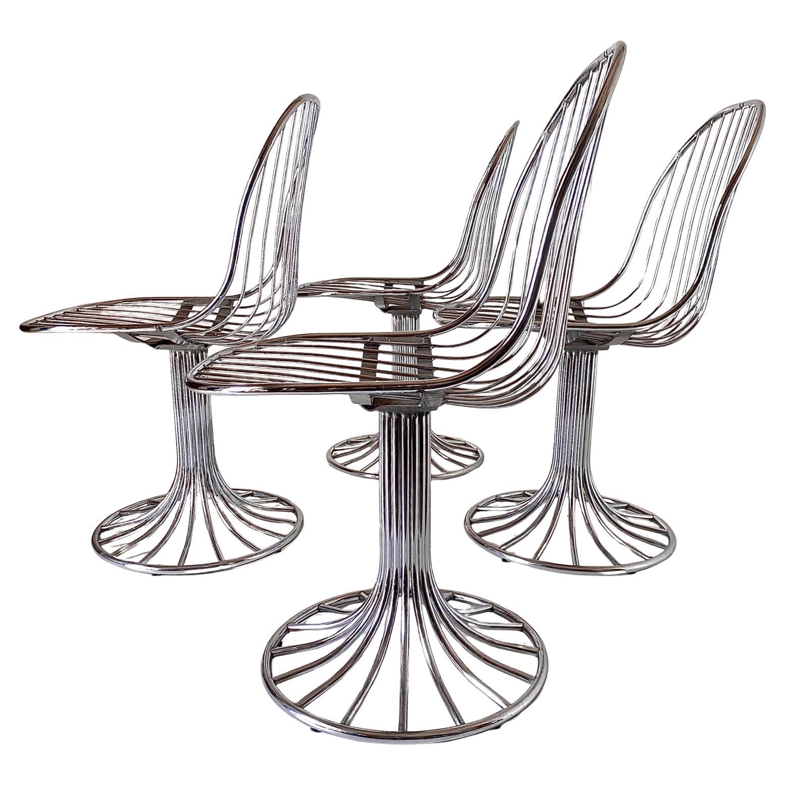 Space Age Dining Sillas Margot, Gastone Rinaldi para RIMA, Italia 1968