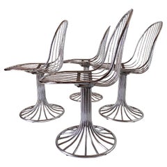 Chaises Margot de l'ère spatiale, Gastone Rinaldi pour RIMA, Italie 1968