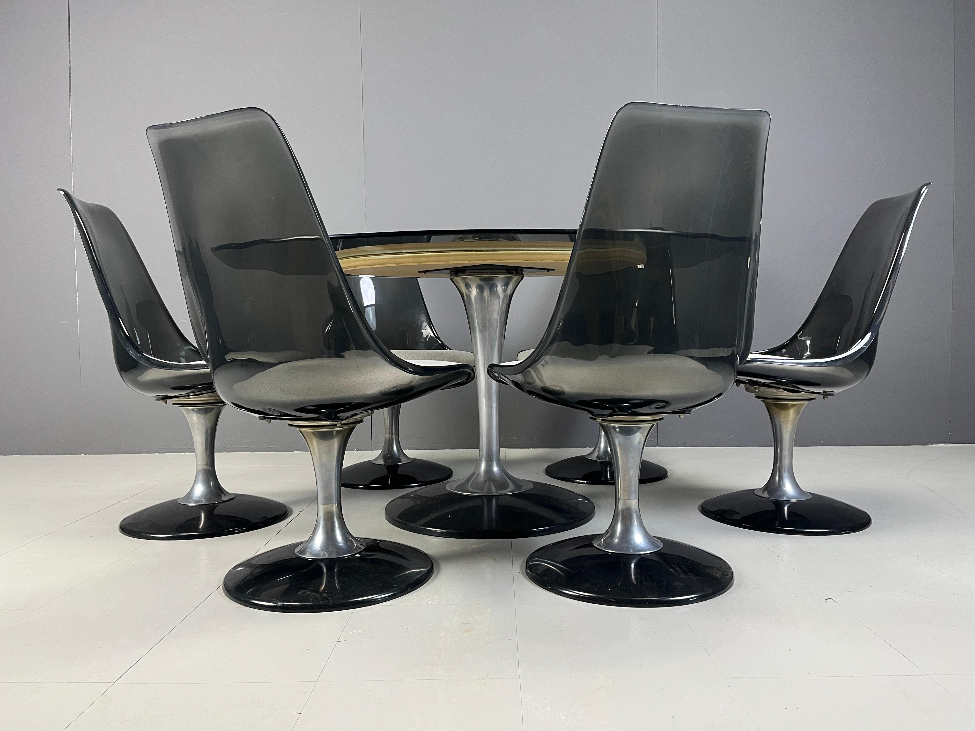 American Space age dining set by Chromcraft, 1970s