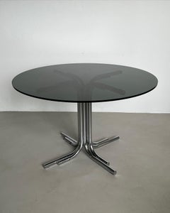 Space Age Dining Set with Six Cobra Chairs by Giotto Stoppino and Matching Table