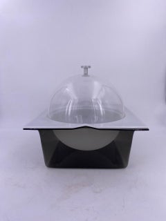 Space Age Dome Lid Smoke Lucite Ice Bucket
