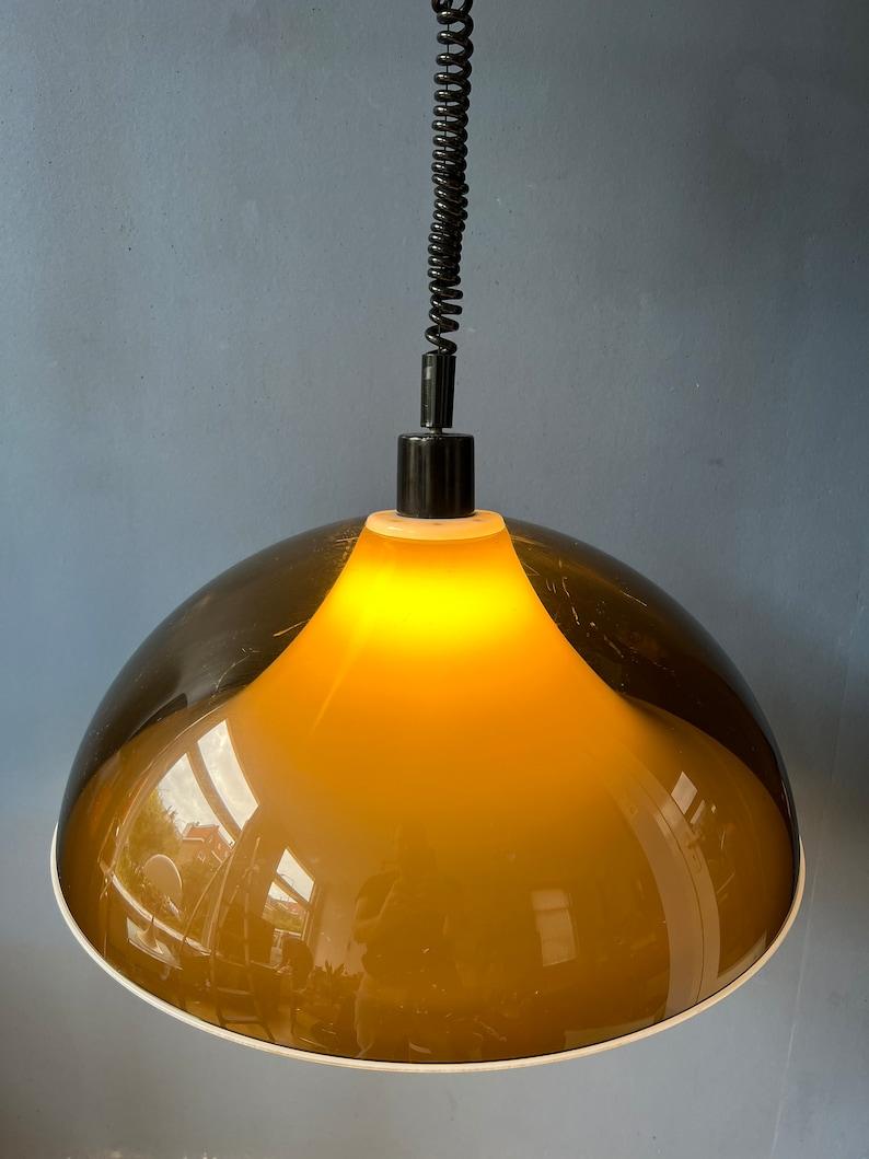 Space Age Double Shaded Pendant Lamp by Elio Martinelli for Artimeta, 1970s In Good Condition For Sale In ROTTERDAM, ZH