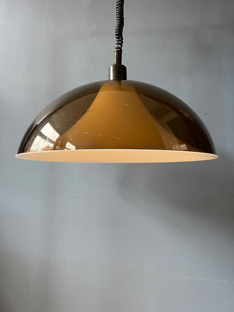 Space Age Double Shaded Pendant Lamp by Elio Martinelli for Artimeta, 1970s For Sale 2