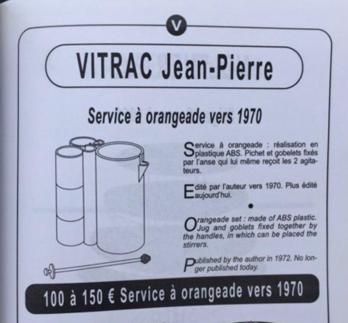 Space Age Drinking Set Orangeade by Jean Pierre Vitrac, 1970s, Set of 9 For Sale 3