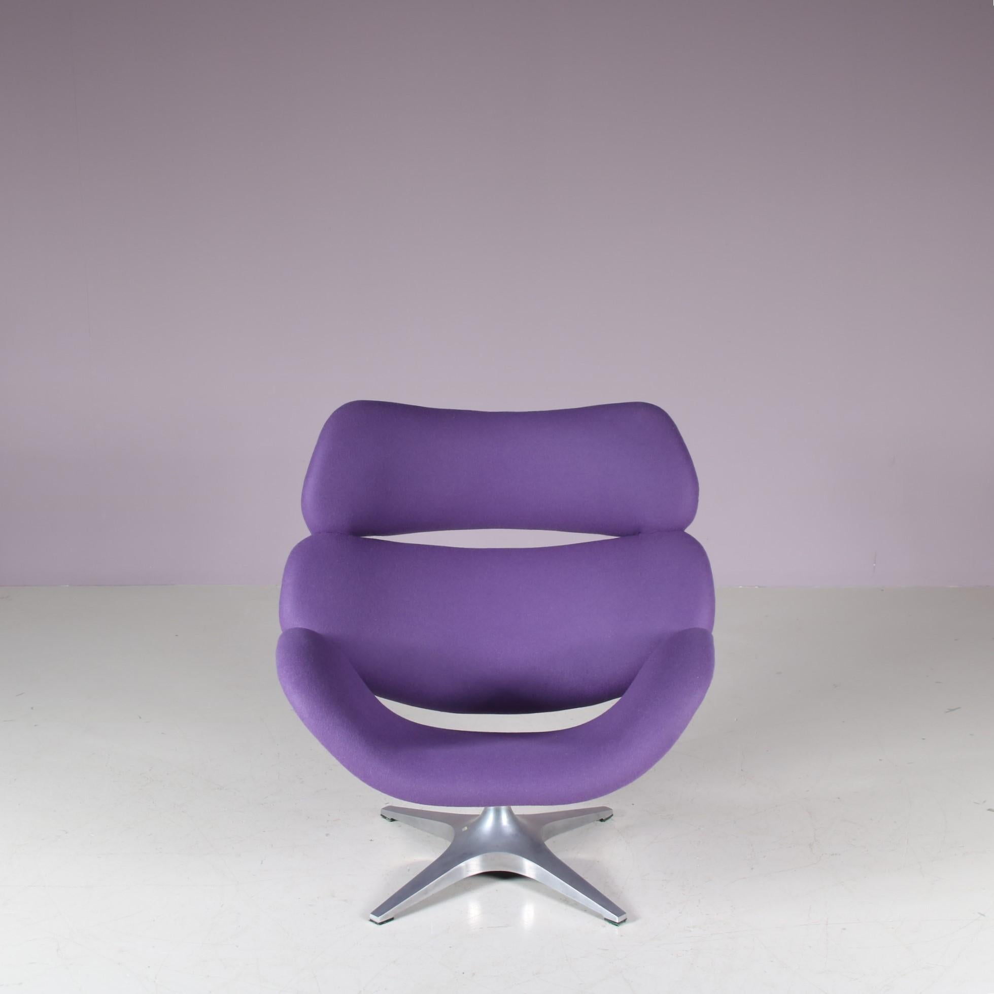 Mid-Century Modern Fauteuil Space Age d'Enrico Walles pour Romefa, Pays-Bas 1970 en vente