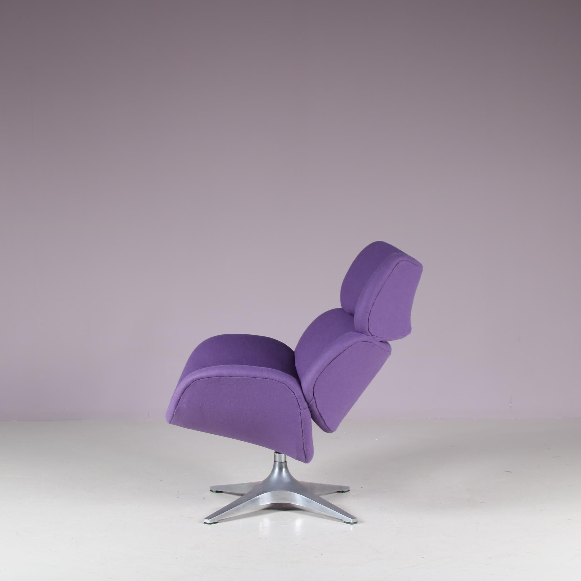 Métal Fauteuil Space Age d'Enrico Walles pour Romefa, Pays-Bas 1970 en vente