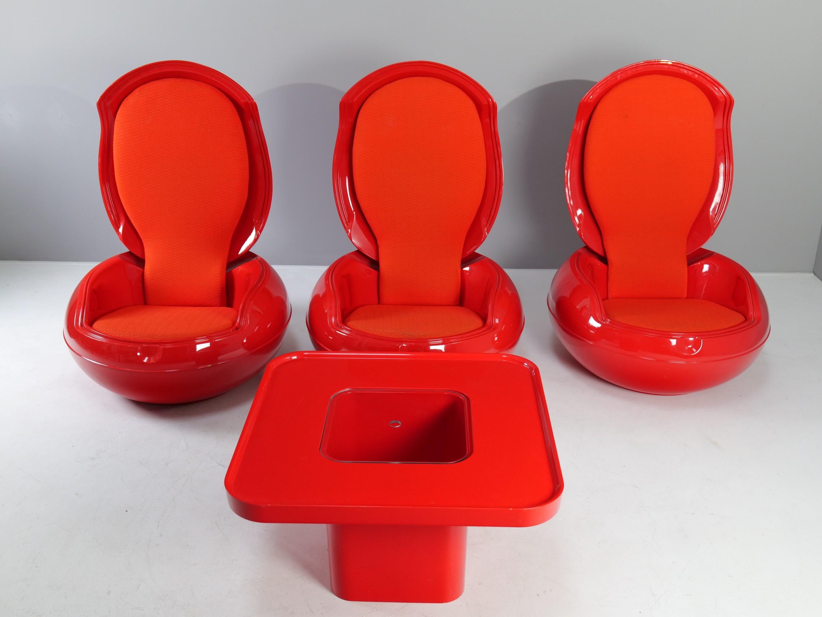Space Age Egg Chair Seating Group Senftenberger by Peter Ghyczy for Reuter 5