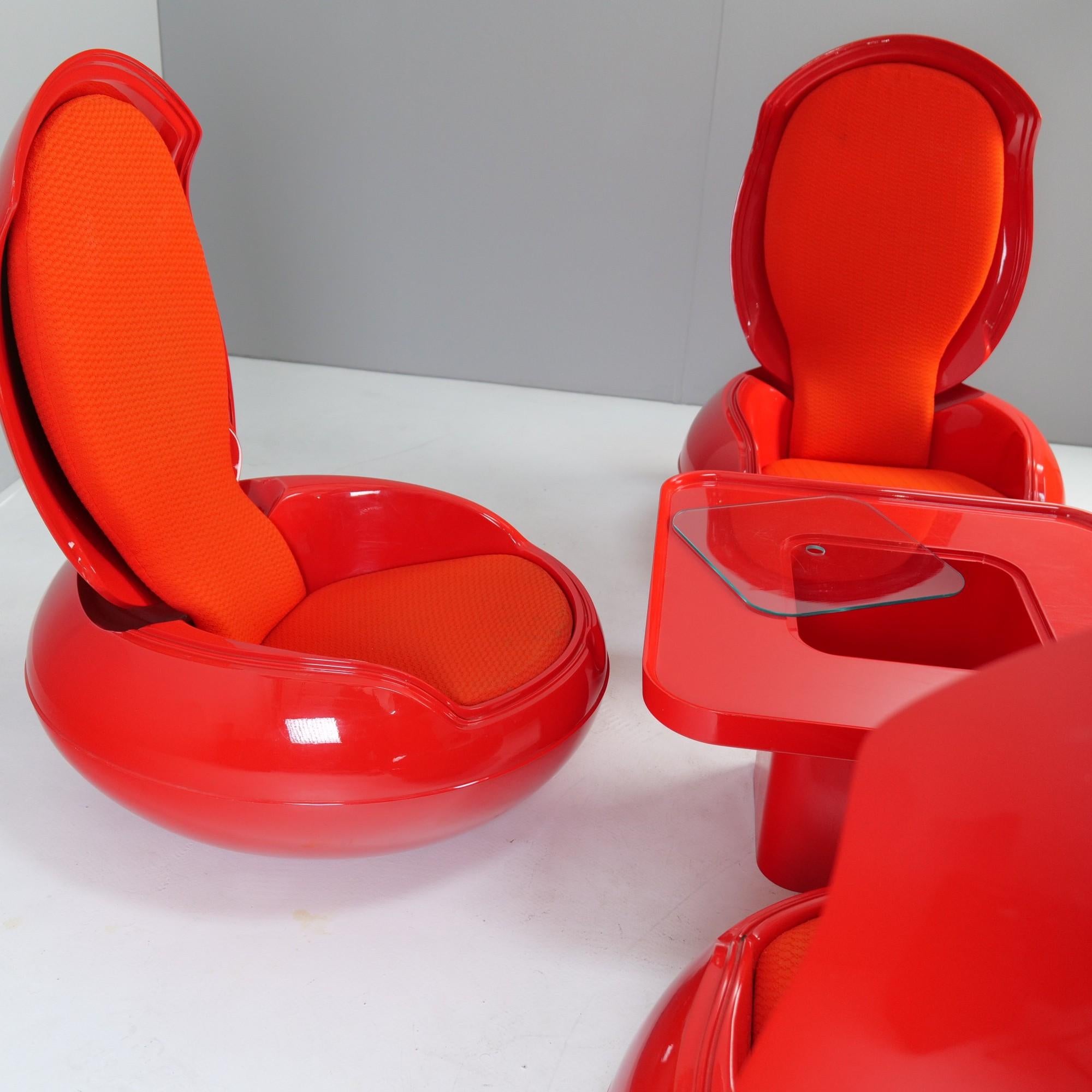 Space Age Egg Chair Seating Group Senftenberger by Peter Ghyczy for Reuter 1