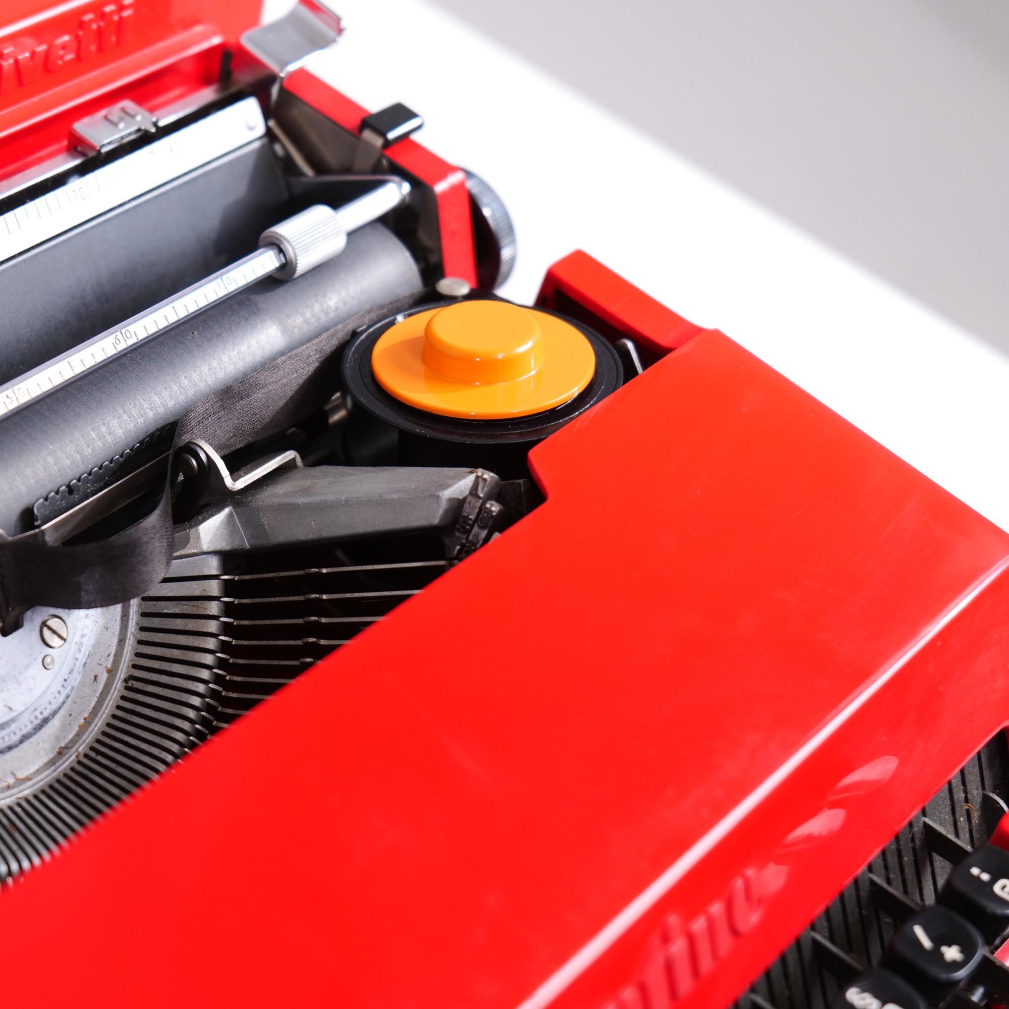 Late 20th Century Space Age Ettore Sottsass Typewriter Olivetti Valentine