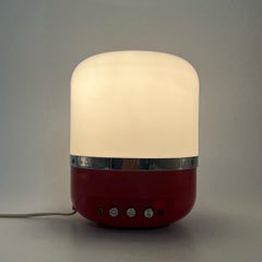 Space Age Europhon Radio Lamp in Red by Adriano Rampoldi, 1970s