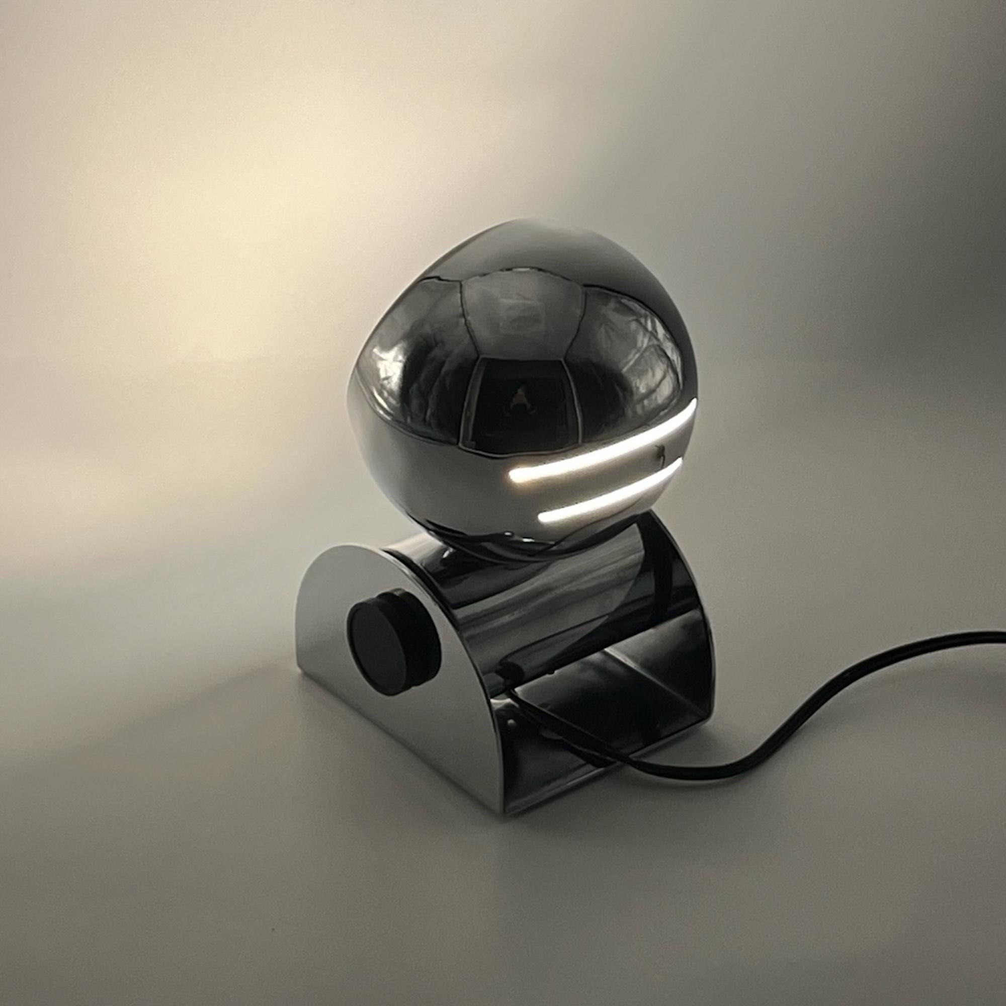 Space Age Eyeball-Lampe aus Chrommetall von Tronconi, 1970er Jahre (Italienisch) im Angebot
