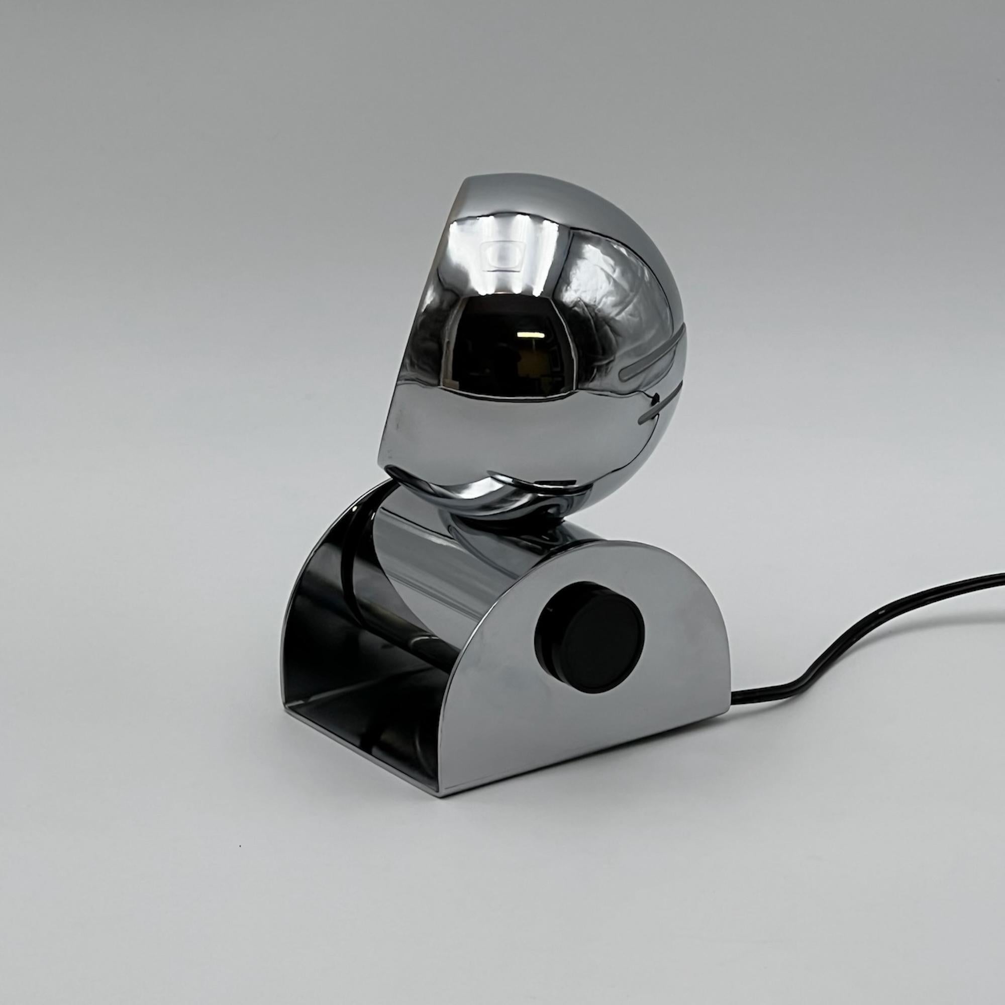 Space Age Eyeball Lamp in Chrome Metal by Tronconi, 1970s For Sale 1