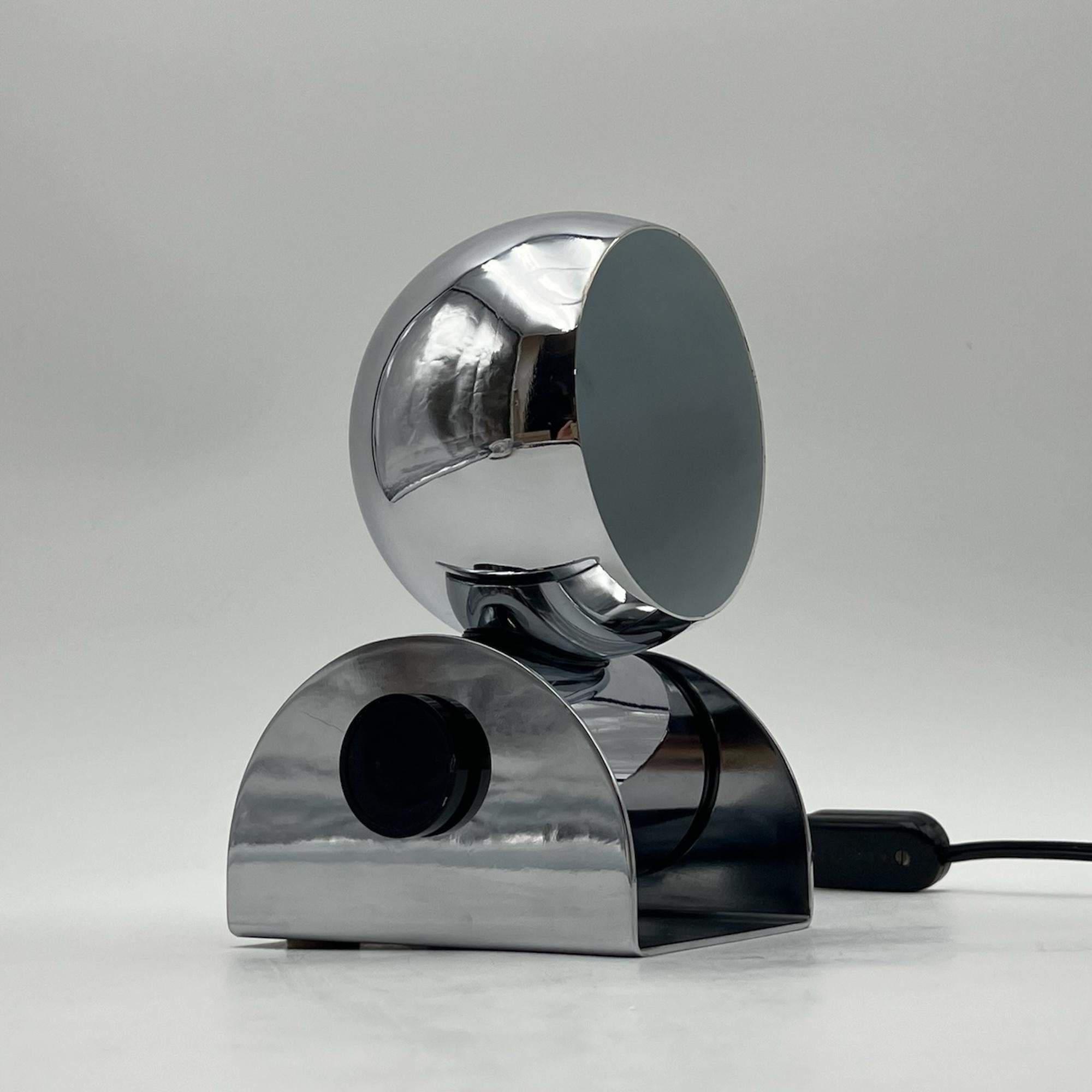 Space Age Eyeball Lamp in Chrome Metal by Tronconi, 1970s For Sale 4