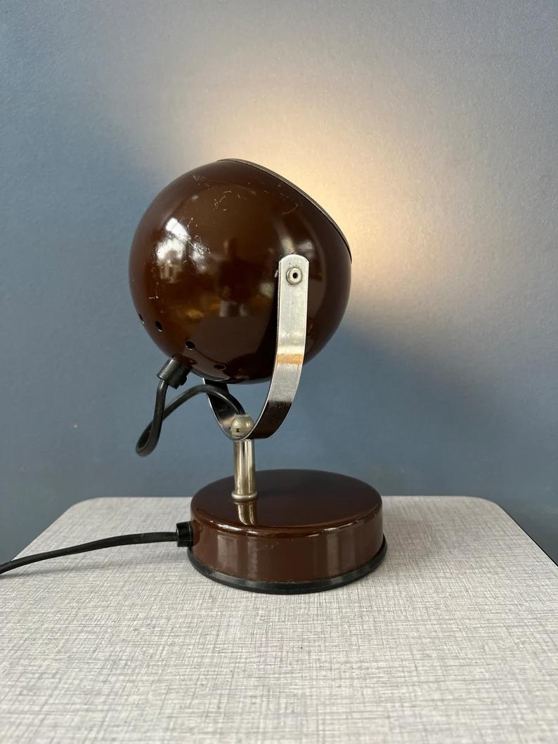 Metal Space Age Eyeball Table Lamp, 1970s For Sale