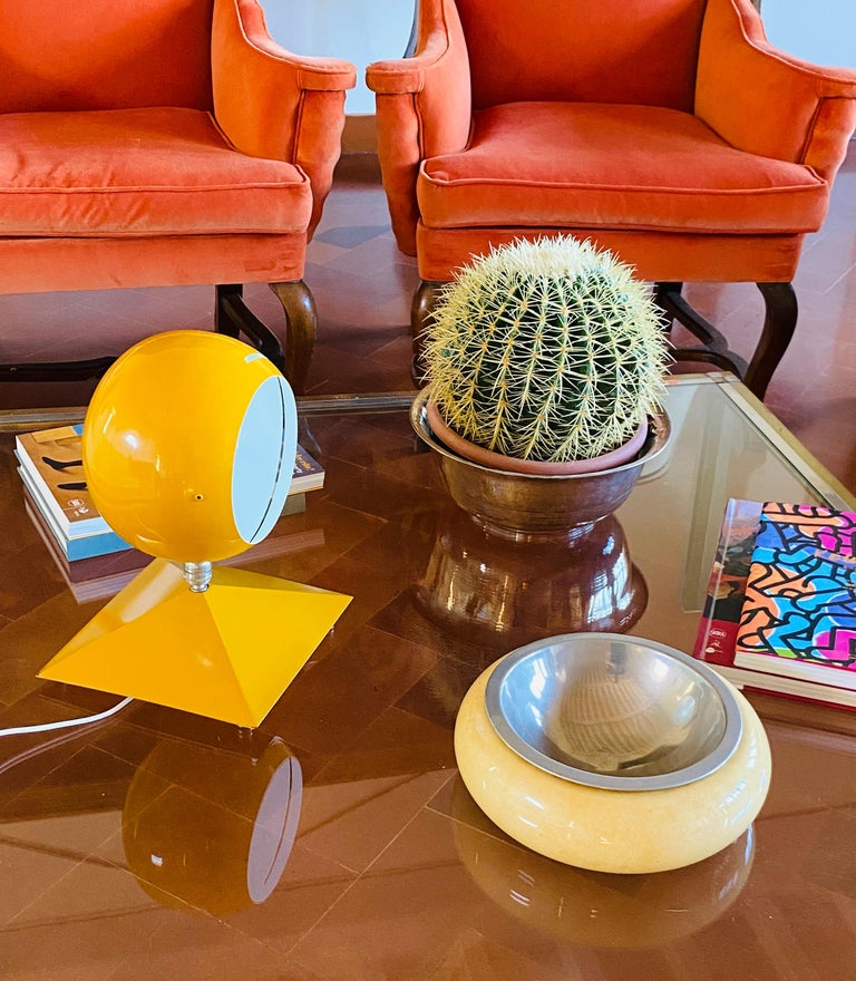Space Age Eyeball Yellow Table Lamp, Italy, 1970s For Sale at 1stDibs