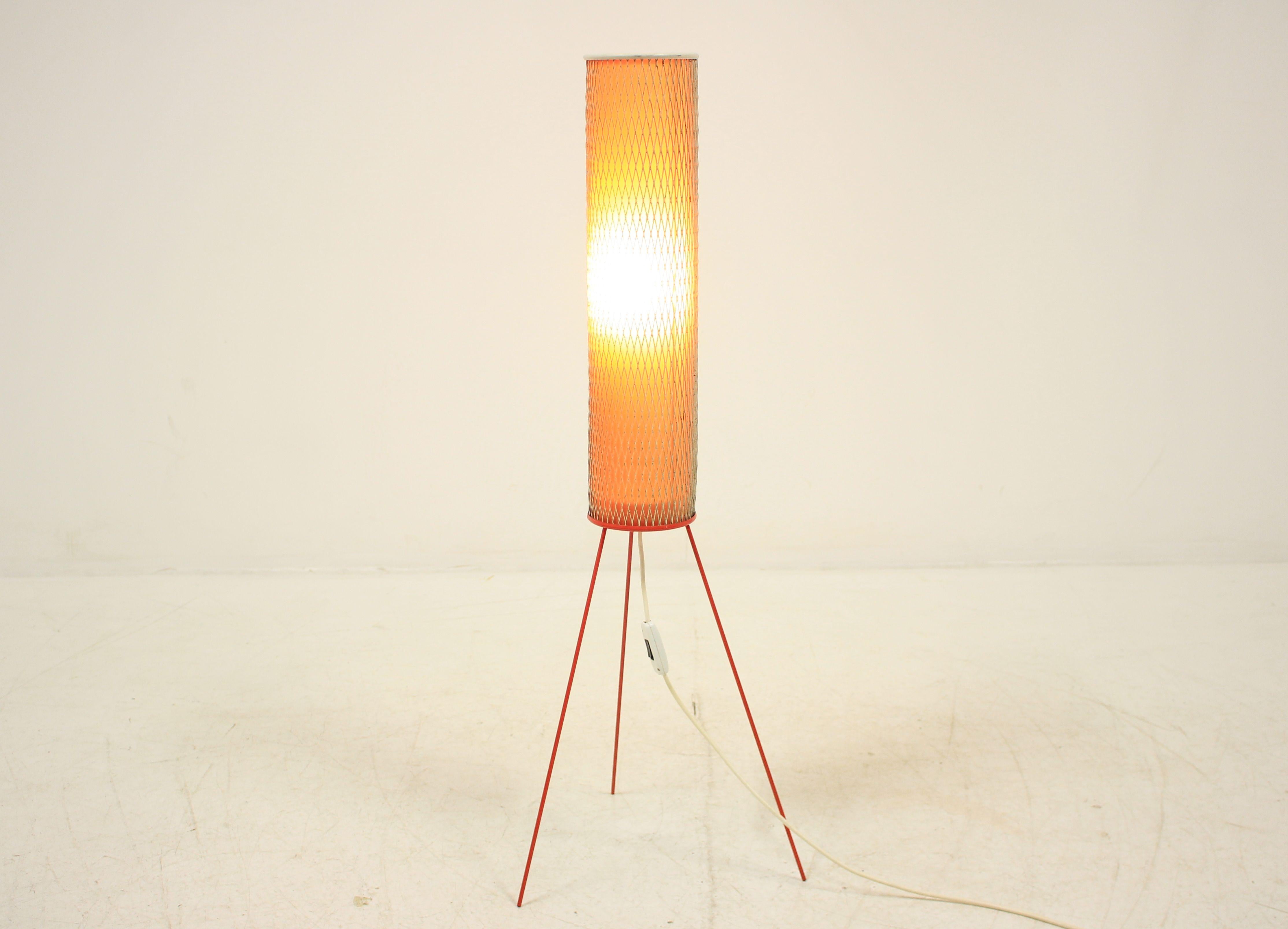 Lacquered Space Age Floor Rocket Lamp Napako, Josef Hurka, 1960s For Sale