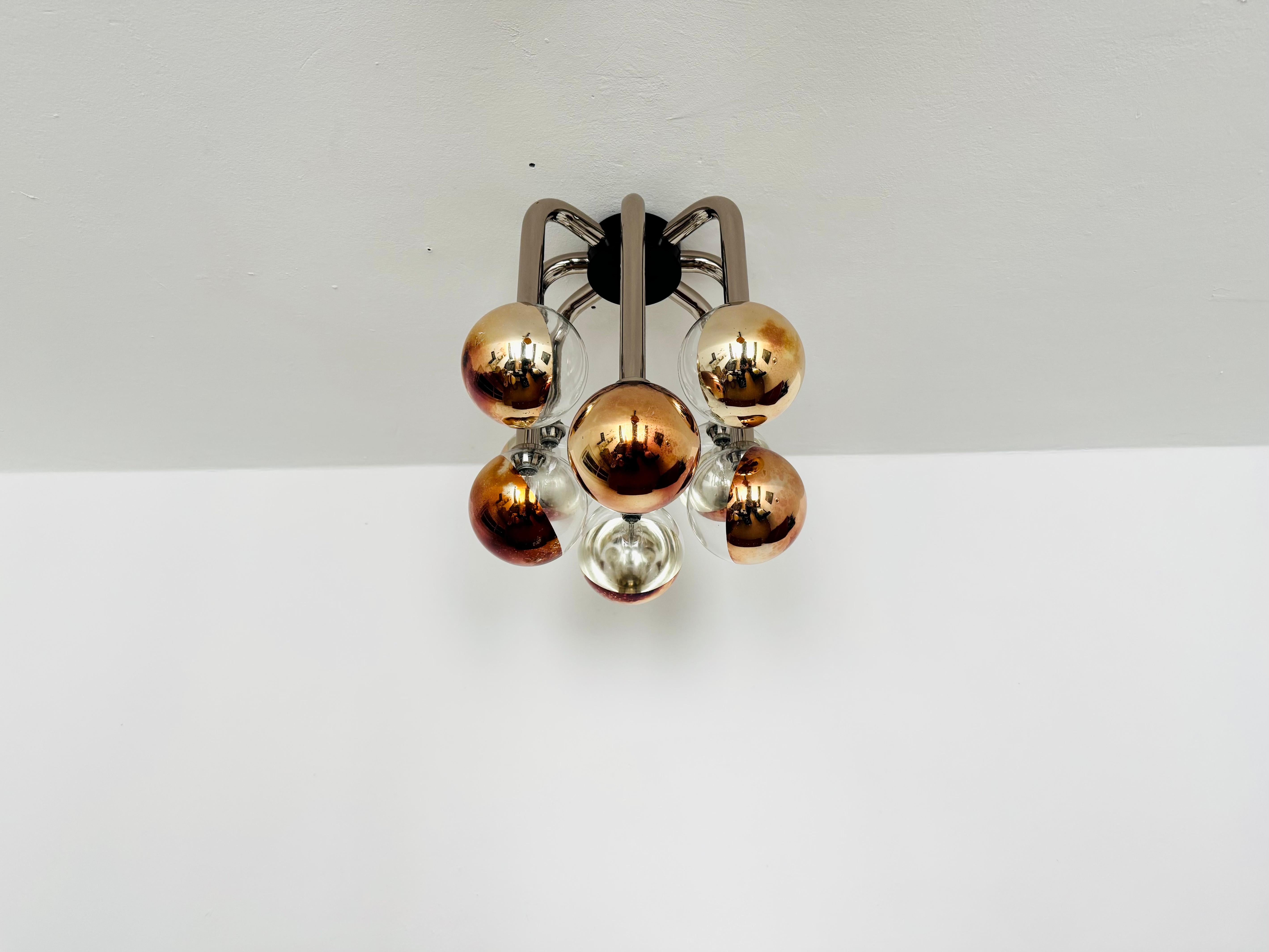 Space Age Flush Chandelier by Temde Alemán en venta