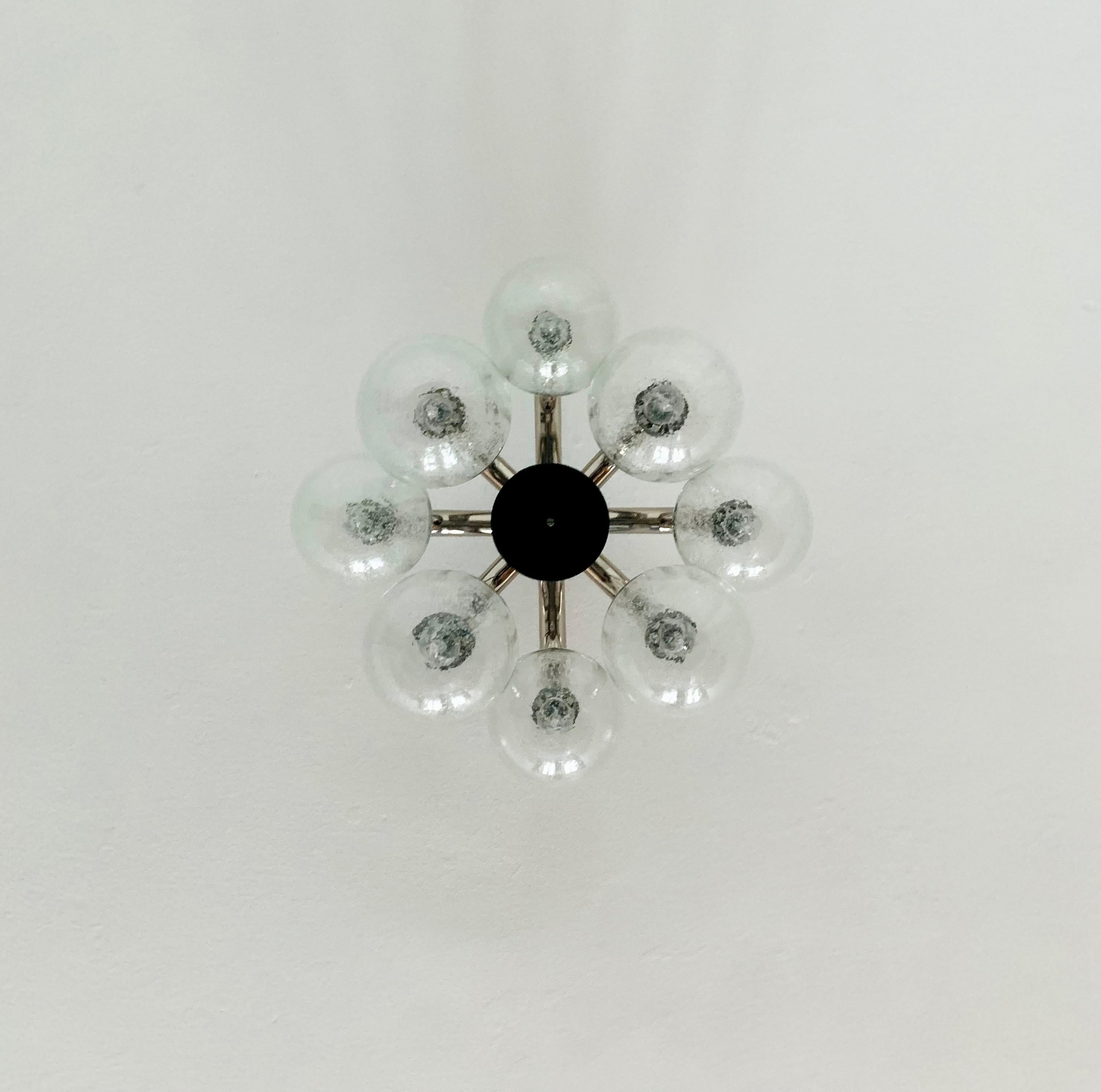 Mid-20th Century Space Age Flush Chandelier by Temde For Sale