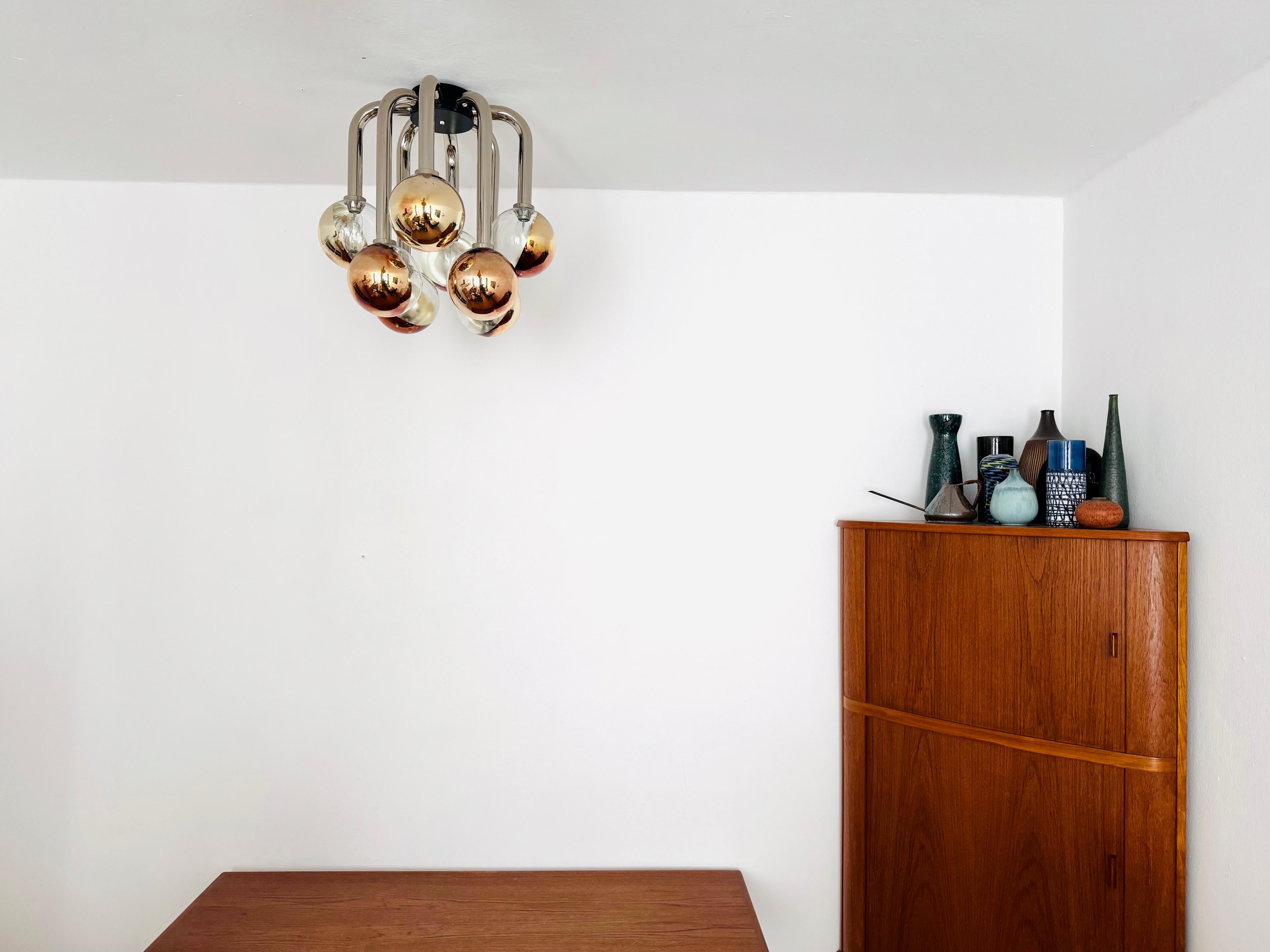 Space Age Flush Chandelier by Temde en Bueno estado para la venta en München, DE