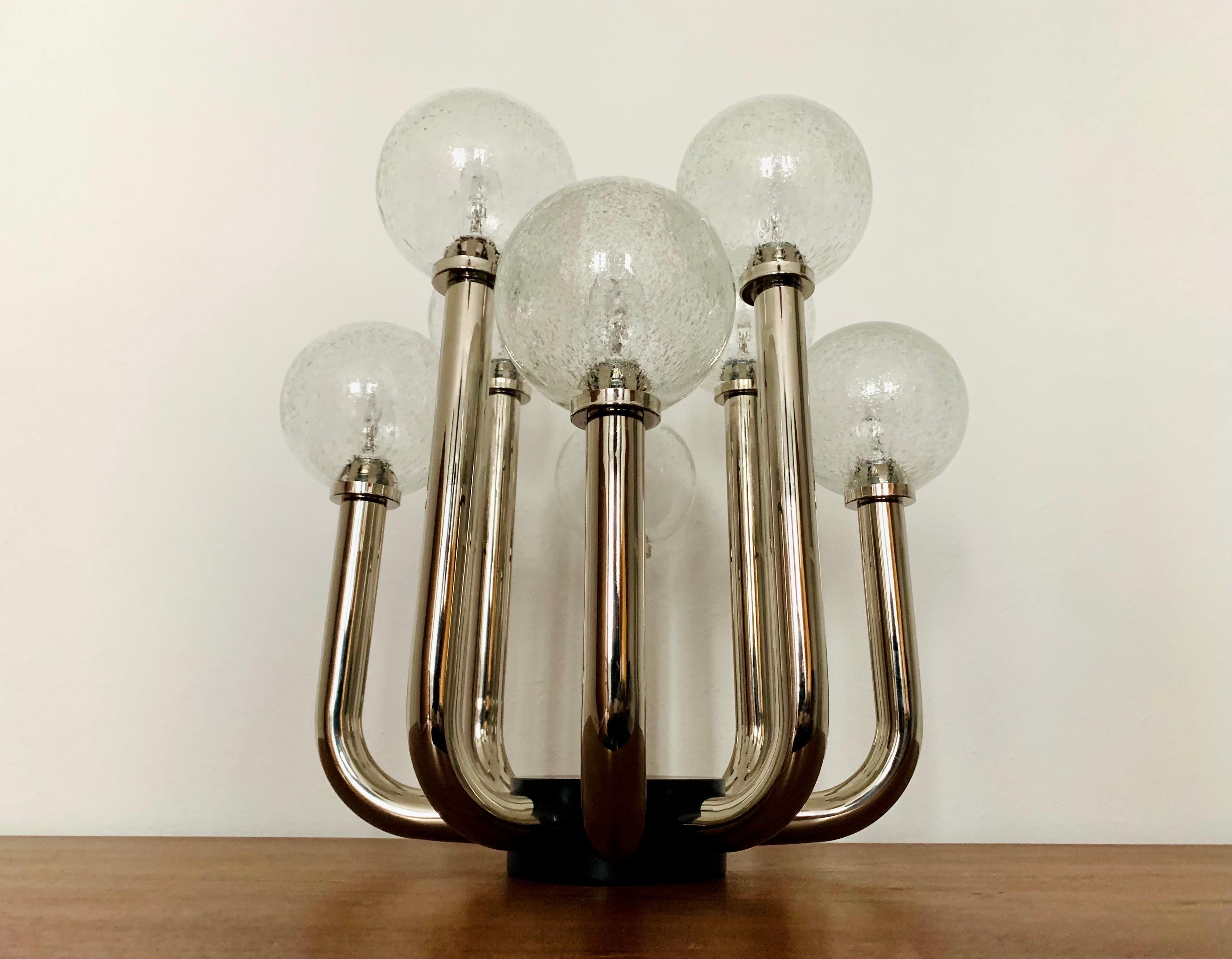 Space Age Flush Chandelier by Temde For Sale 1