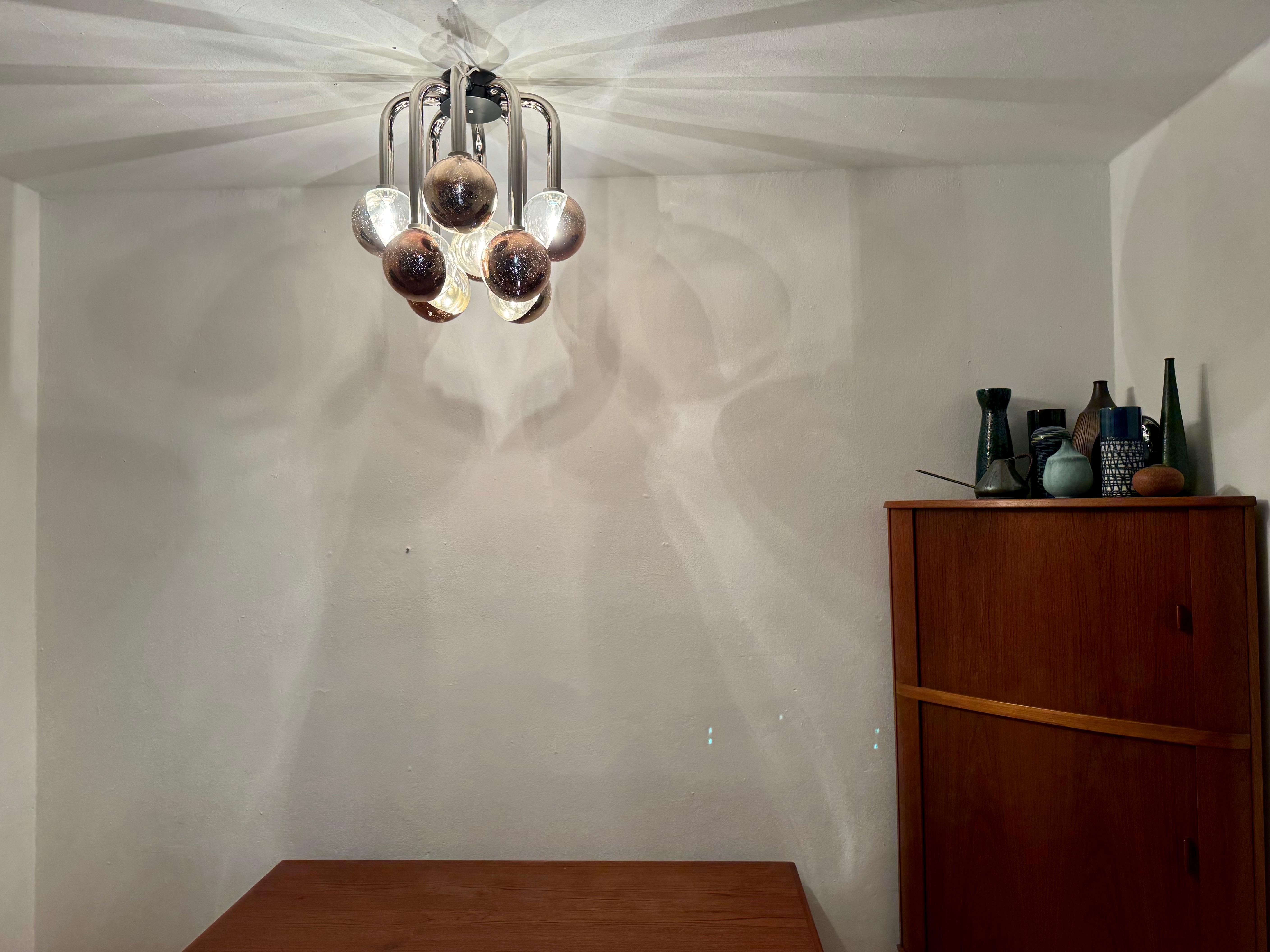 Space Age Flush Chandelier by Temde en venta 2