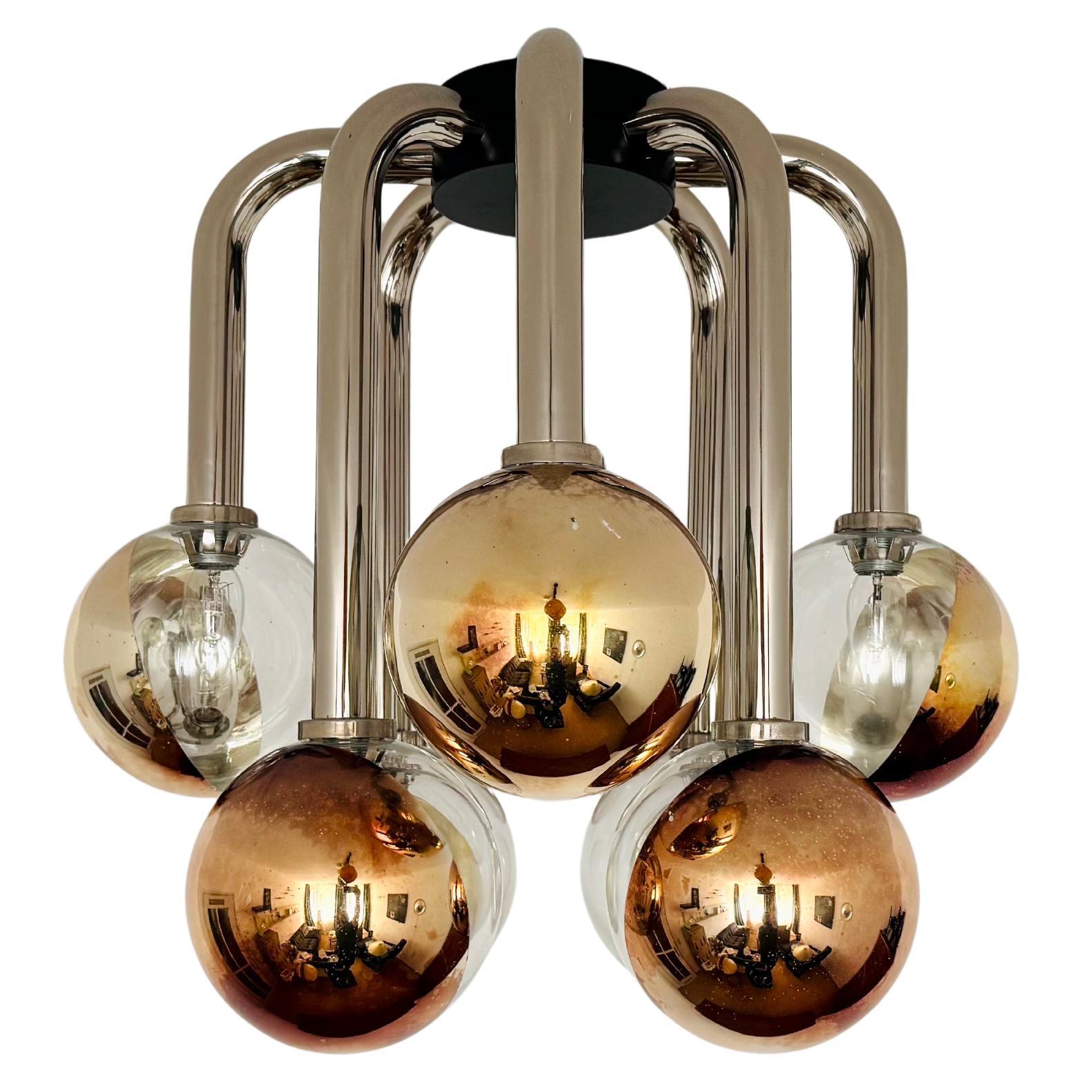 Space Age Flush Chandelier by Temde en venta