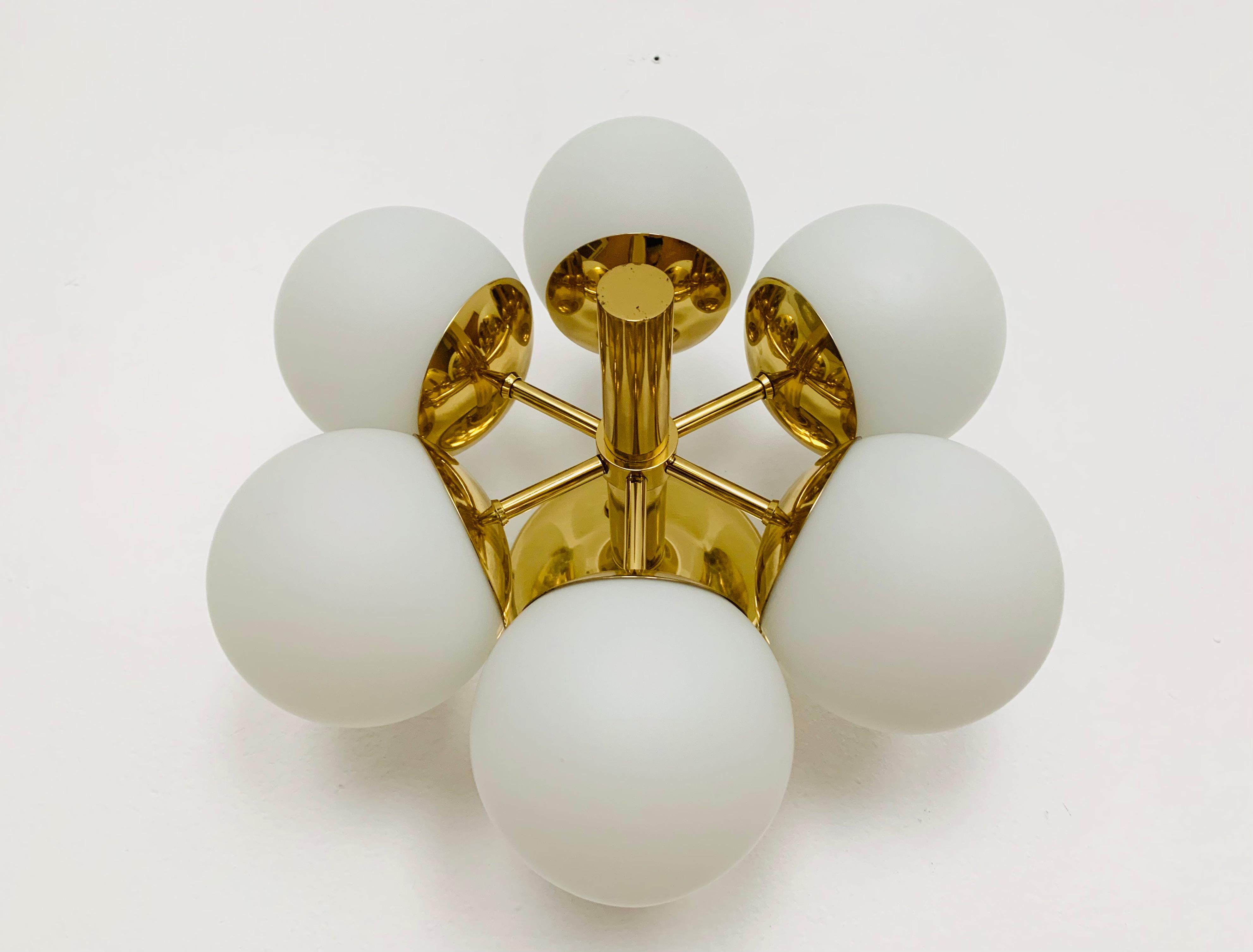 Mid-20th Century Space Age Flush Lamp from Kaiser Leuchten For Sale