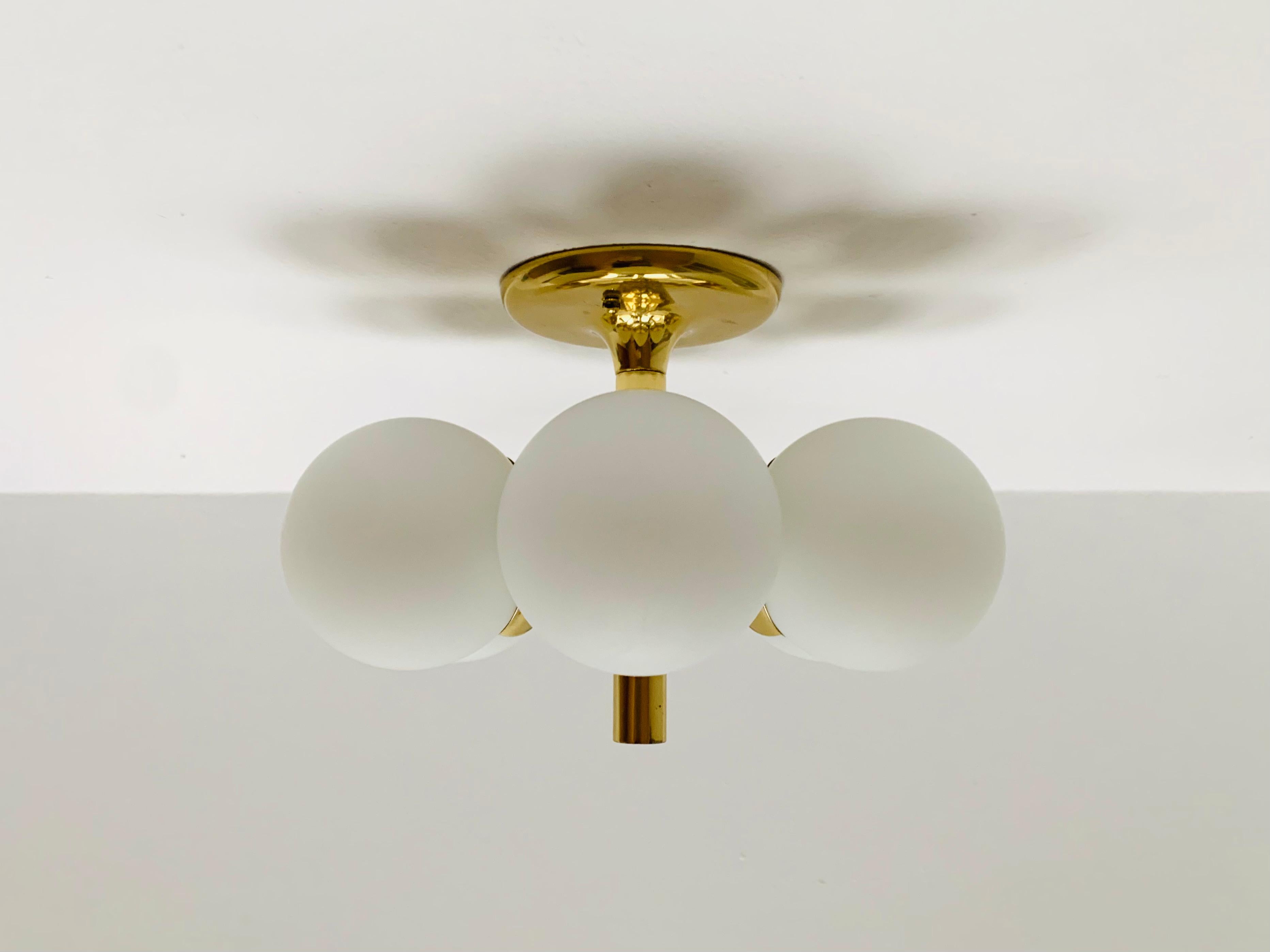 Metal Space Age Flush Lamp from Kaiser Leuchten For Sale