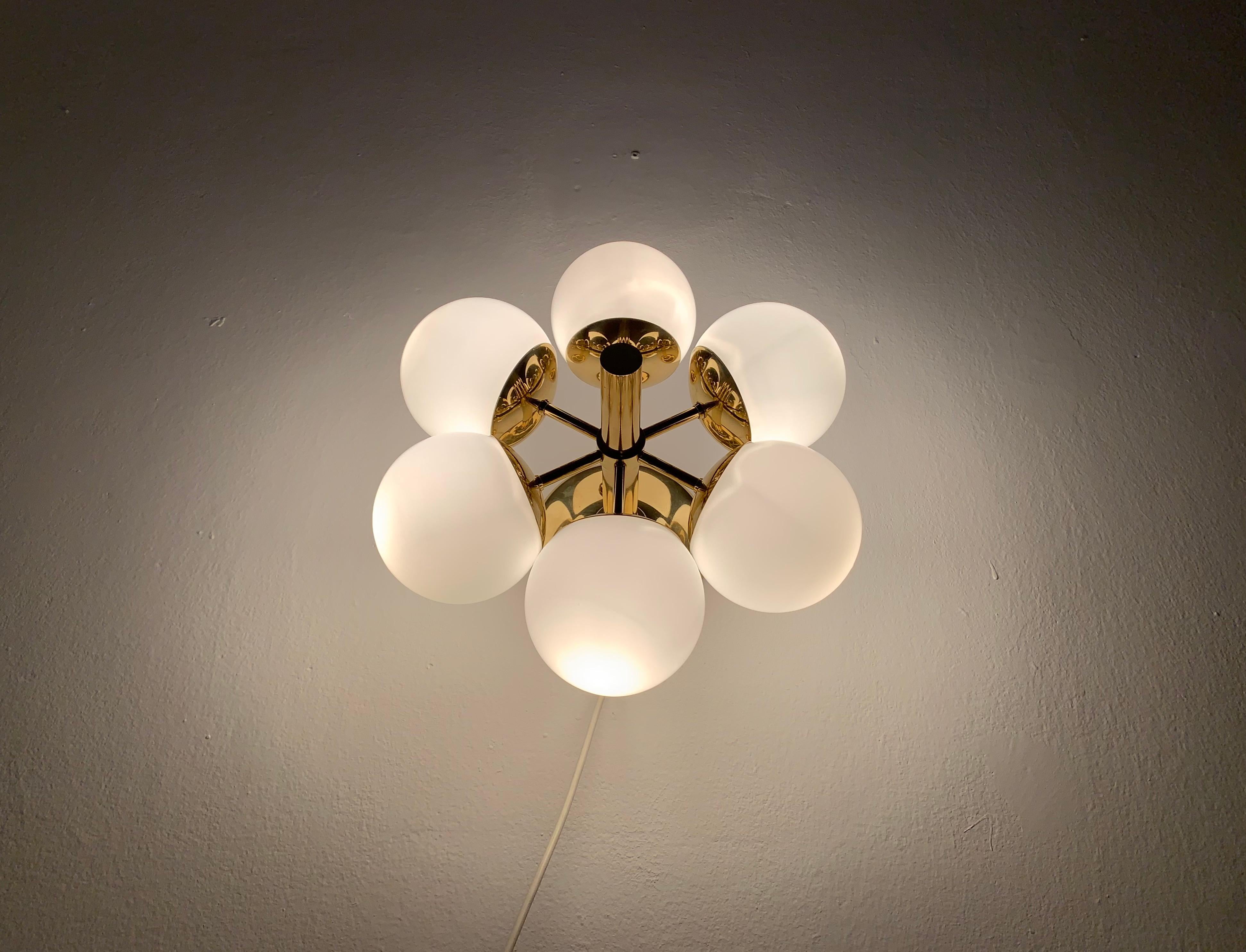 Space Age Flush Lamp from Kaiser Leuchten For Sale 3