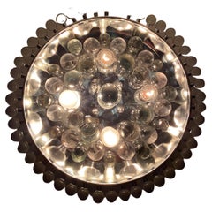 Space Age Flush Mount, Italian 1960’s, Attributed to Sciolari