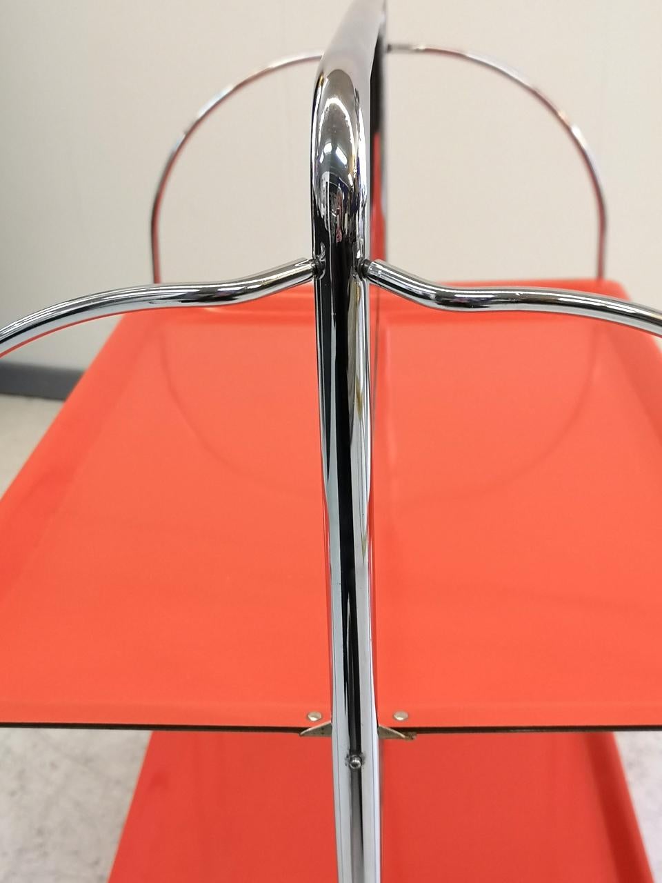 Space Age Foldable Bar Cart with Chrome-Plated Legs, 1960s 9