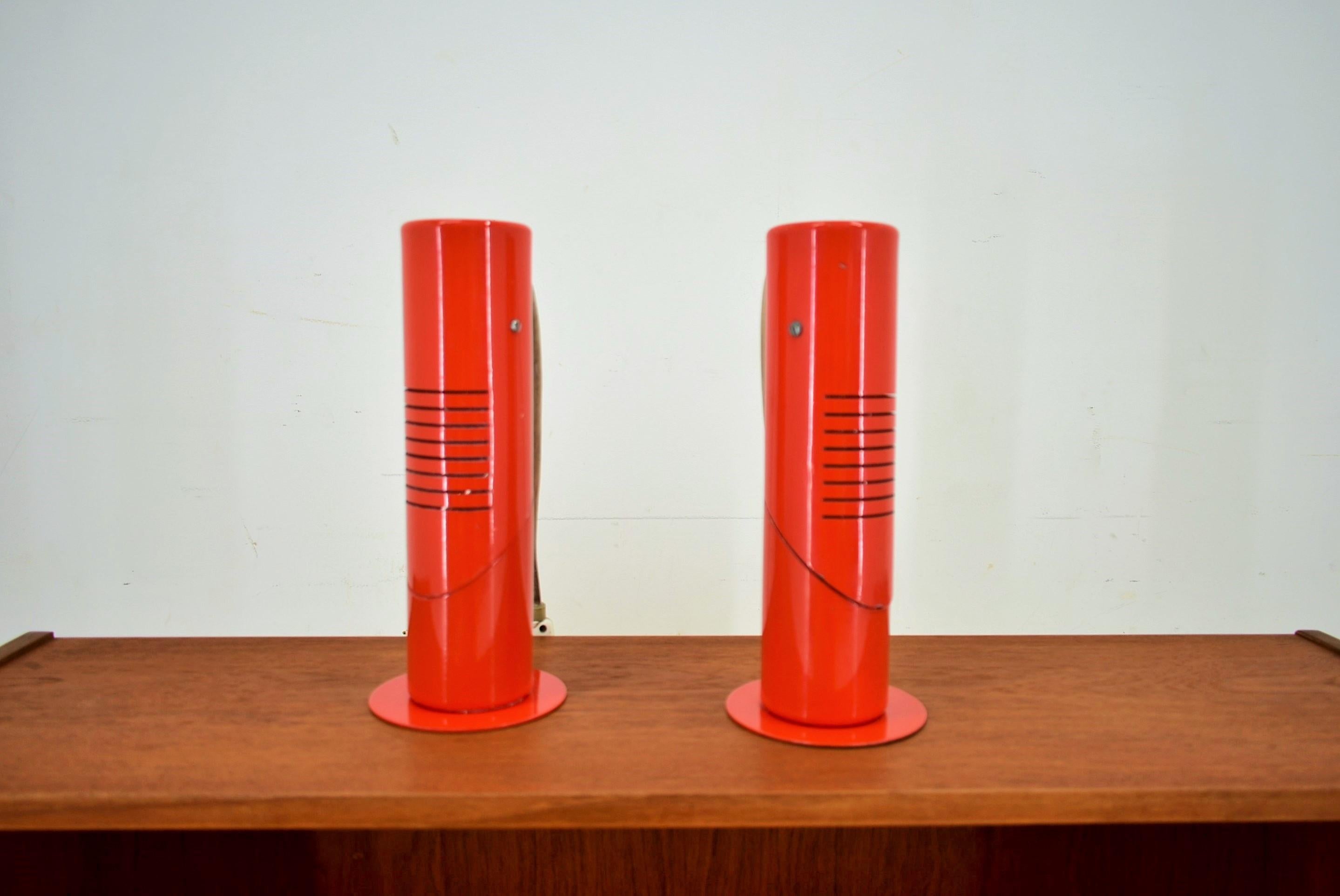Lámparas de mesa plegables Space Age de Szarvasi , años 60 en Bueno estado para la venta en Praha, CZ