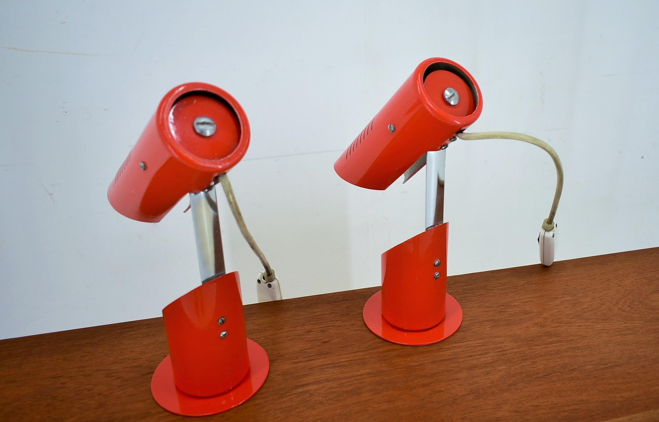 Lámparas de mesa plegables Space Age de Szarvasi , años 60 en venta 1